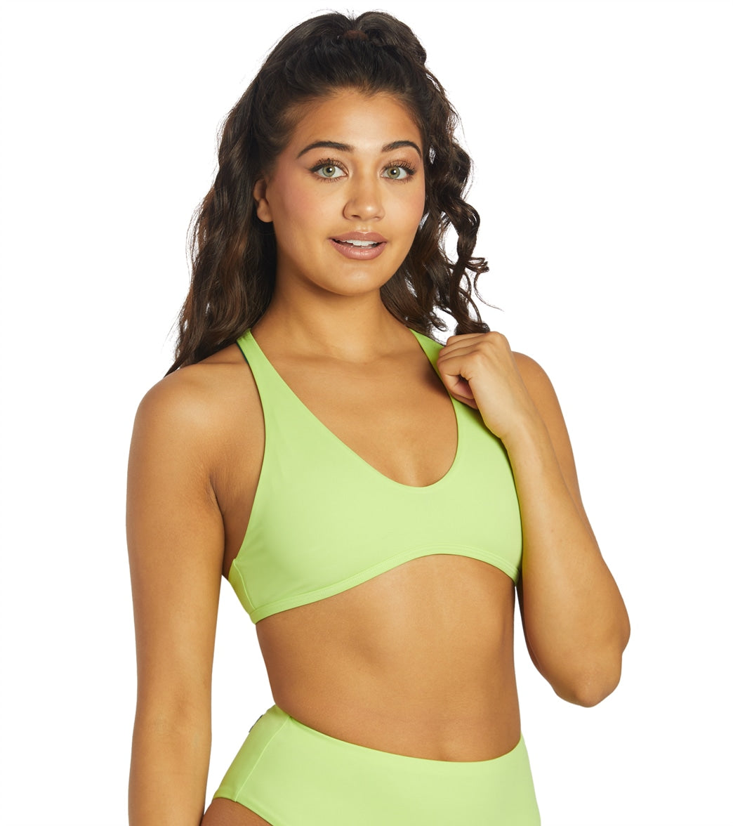 JOLYN Women's Aster Solid Racerback Bikini Top