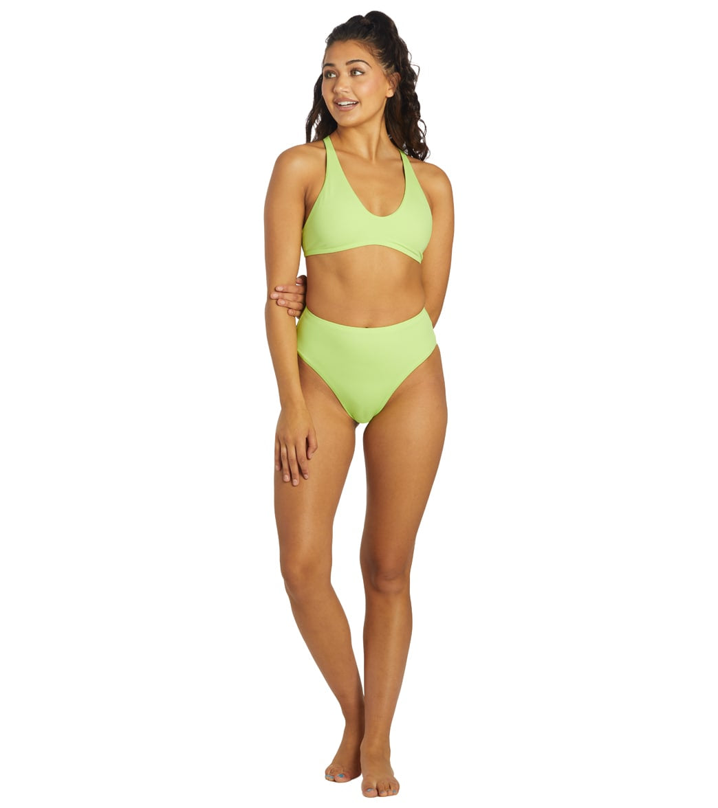 JOLYN Women's Aster Solid Racerback Bikini Top