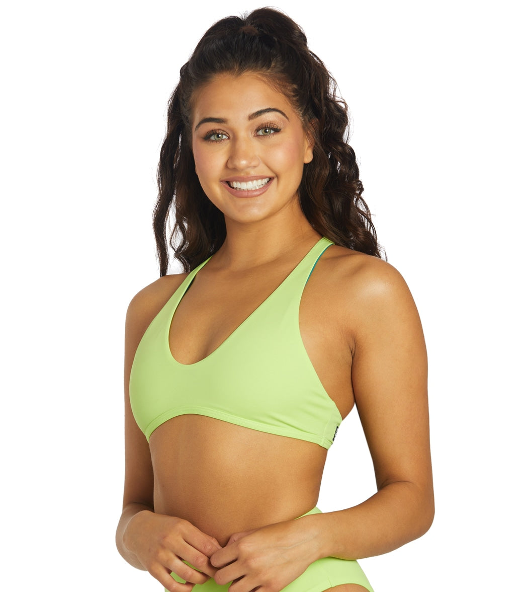 JOLYN Women's Aster Solid Racerback Bikini Top