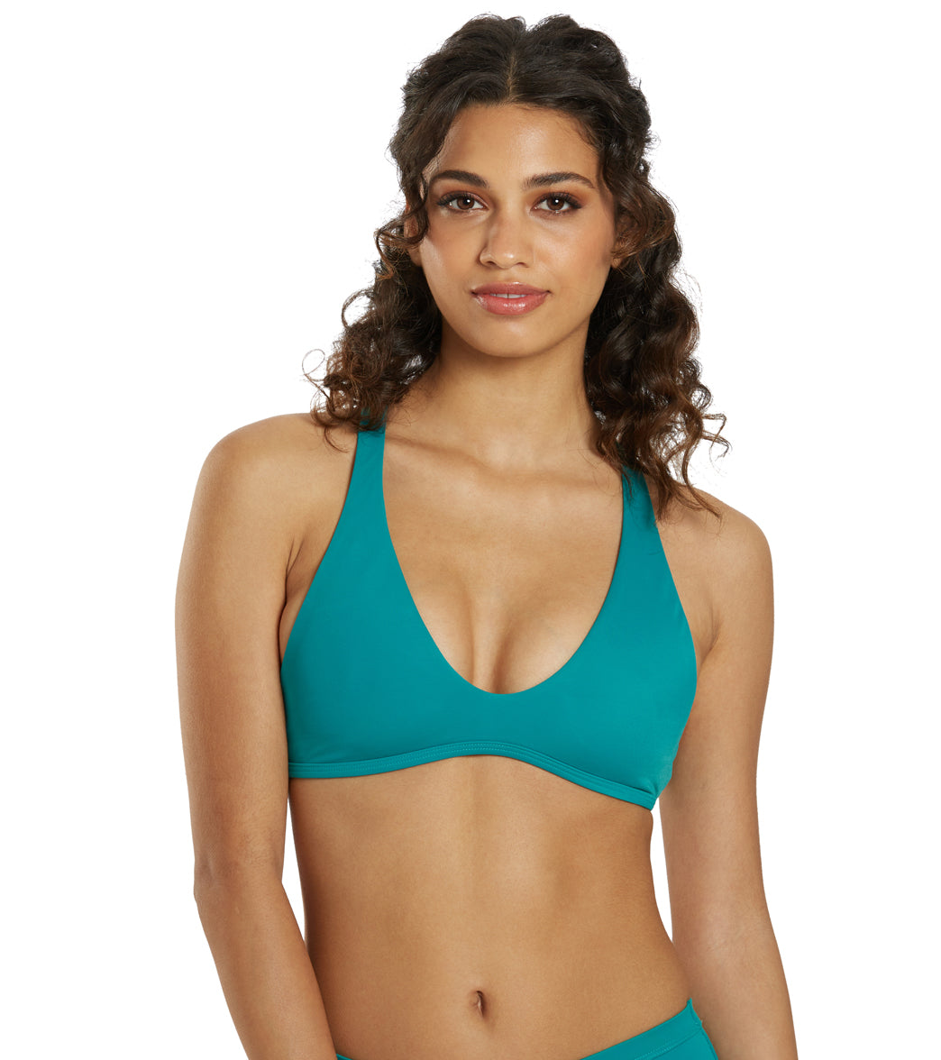 JOLYN Women's Aster Solid Racerback Bikini Top