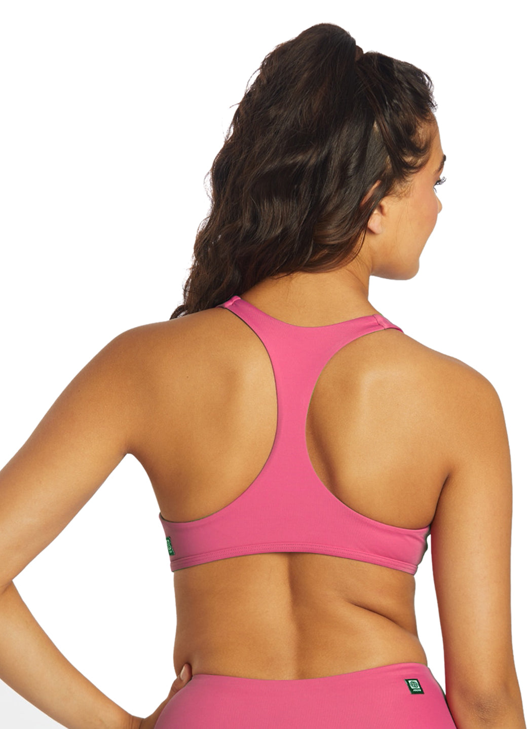 JOLYN Women's Aster Solid Racerback Bikini Top