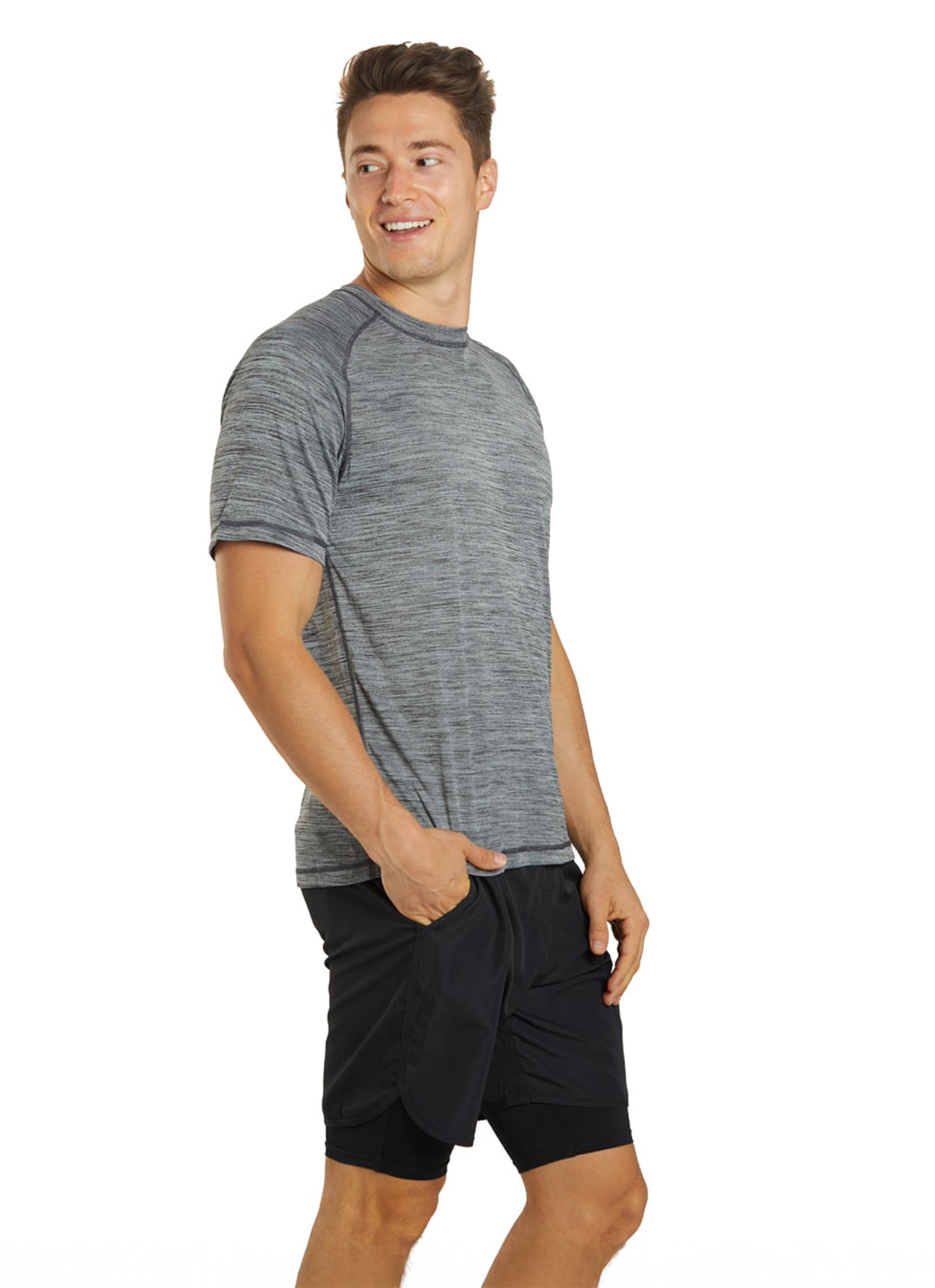 Sporti Men's S/S Hybrid II UPF 50+ Sun Shirt