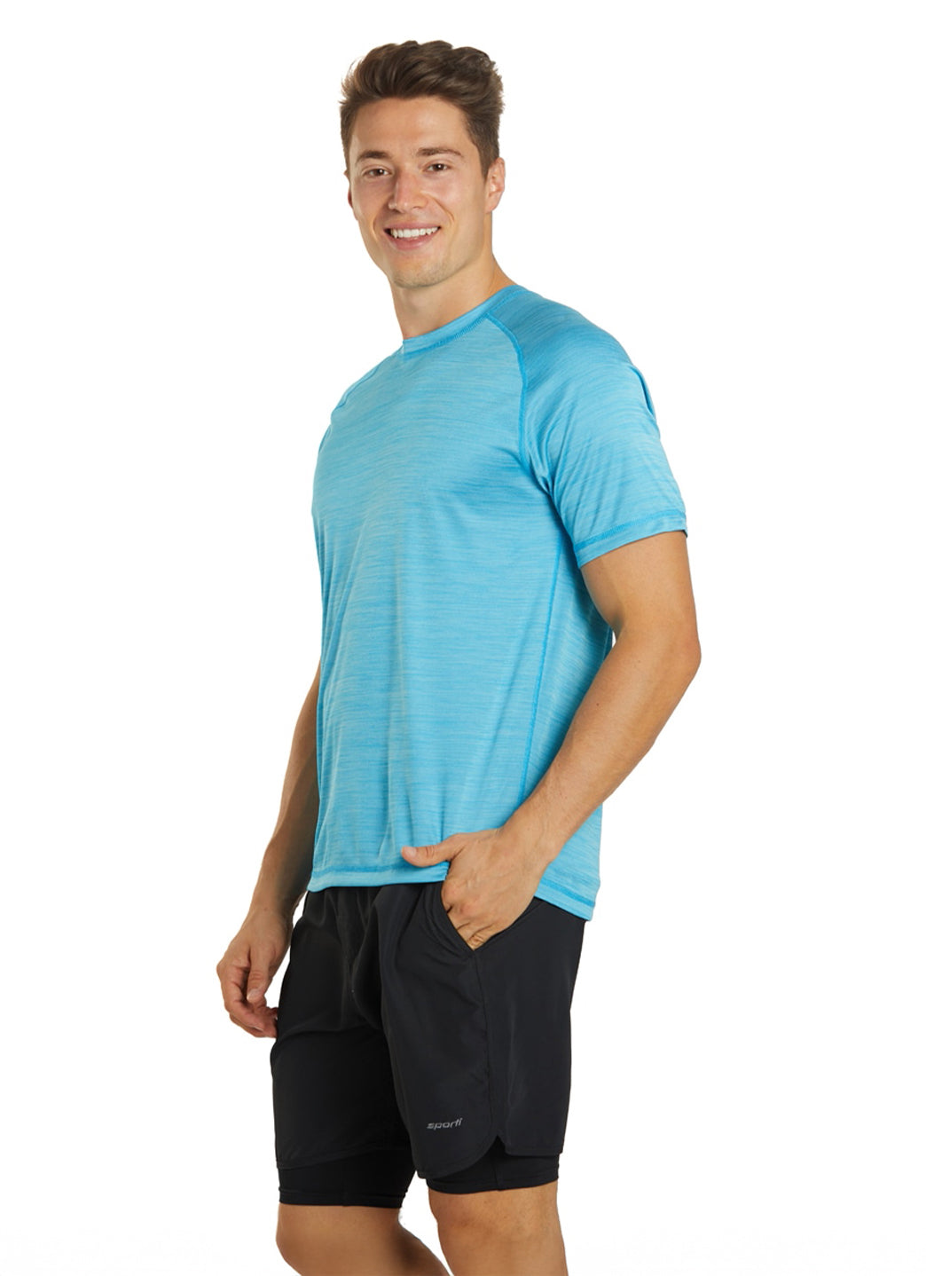 Sporti Men's S/S Hybrid II UPF 50+ Sun Shirt