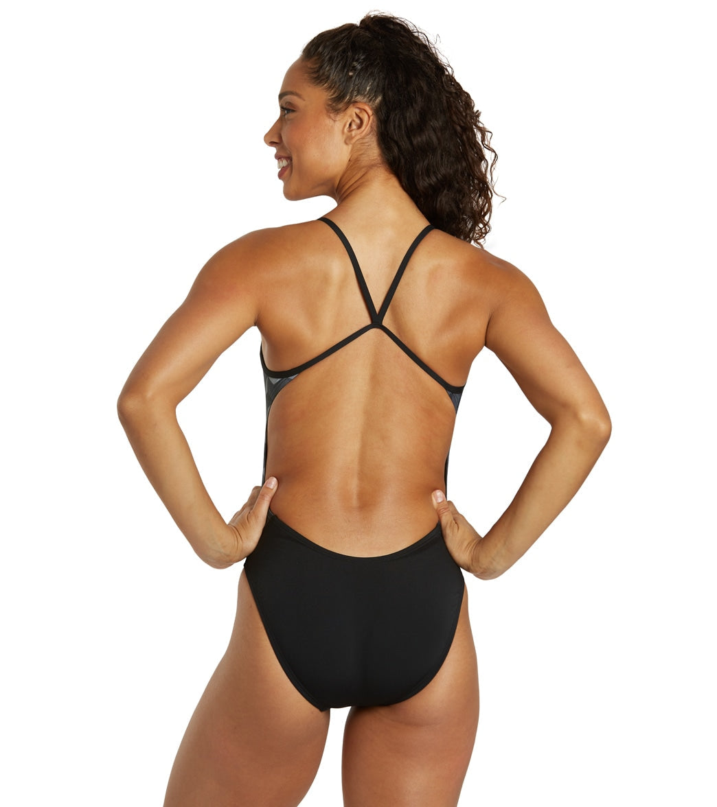Nike Women's HydraStrong Transform Cut Out One Piece Swimsuit