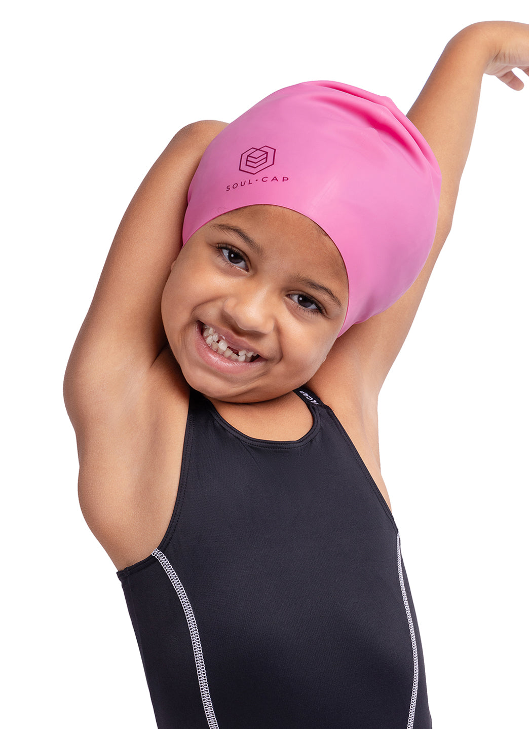 SOUL CAP Children's Swim Cap For Long Hair