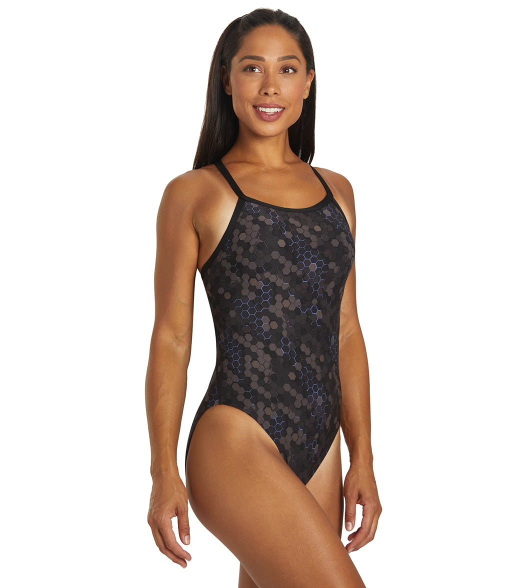 TYR Women's Carbon Hexa Diamond Controlfit One Piece Swimsuit