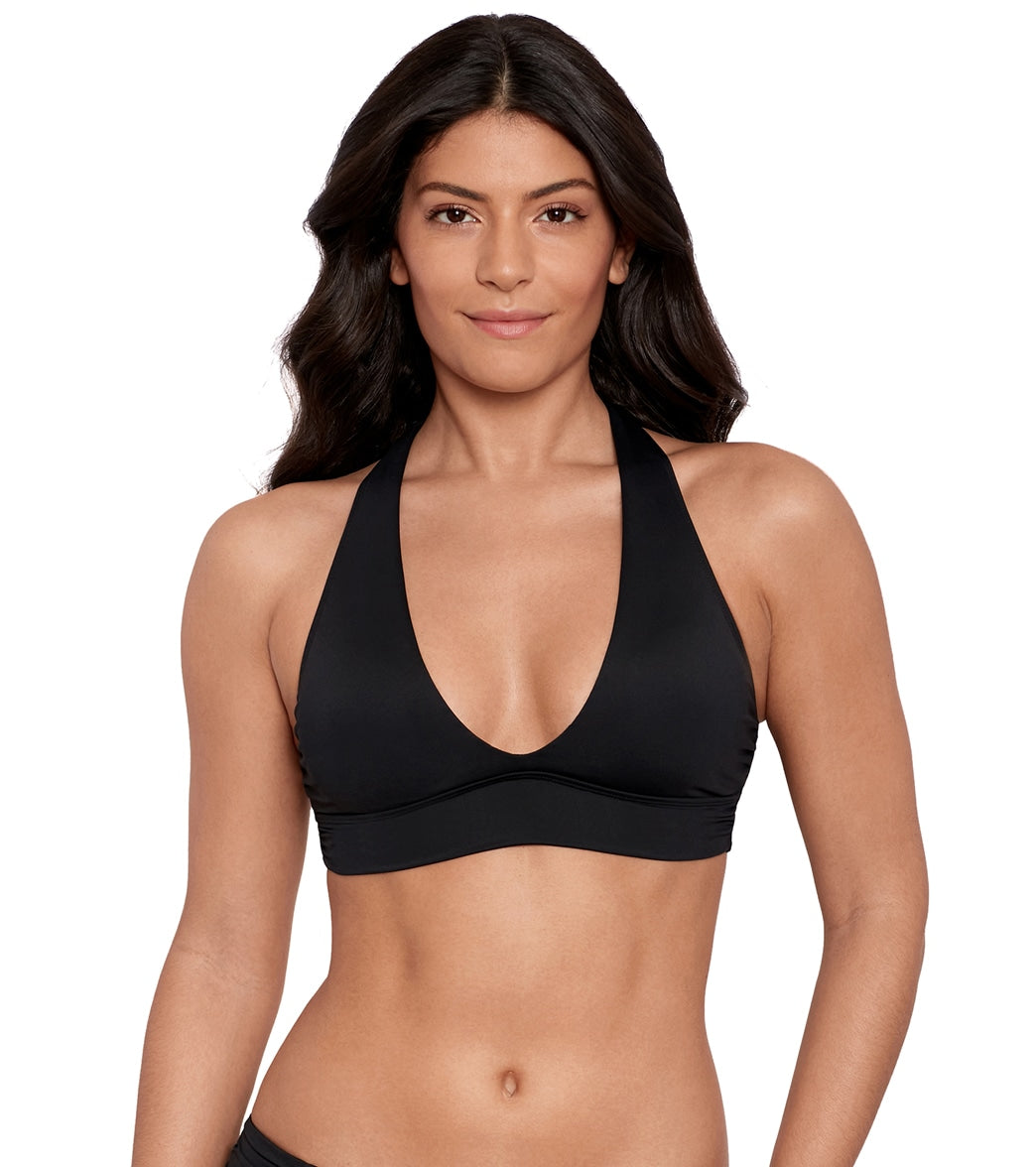 Ralph Lauren Women's Beach Club Solids Twist Cross Back Bikini Top