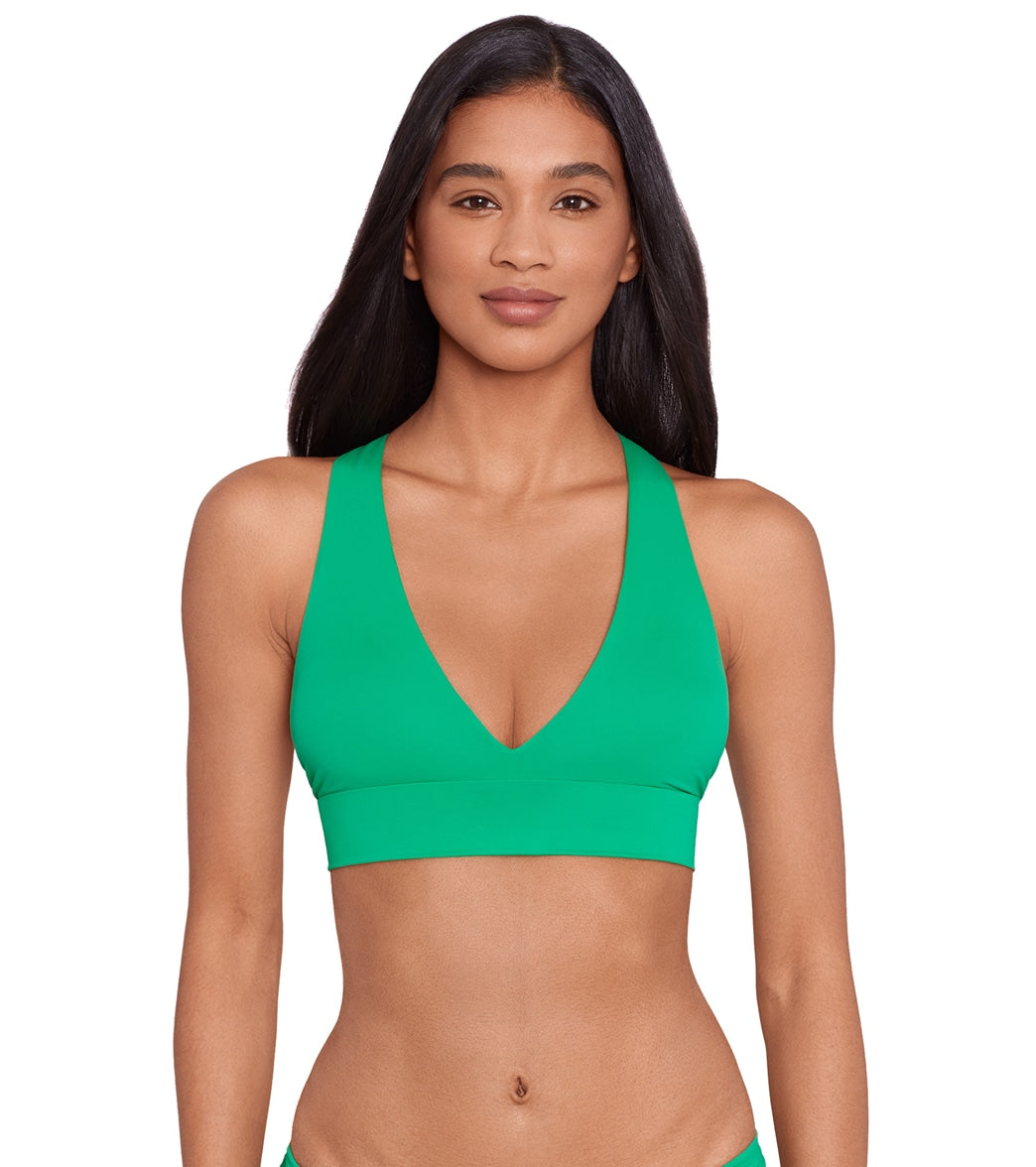 Ralph Lauren Women's Beach Club Solids Twist Cross Back Bikini Top