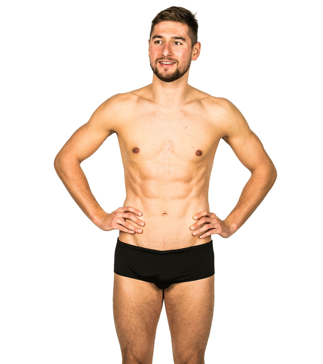 FINIS Men's Solid Aqua Short Square Leg Swimsuit