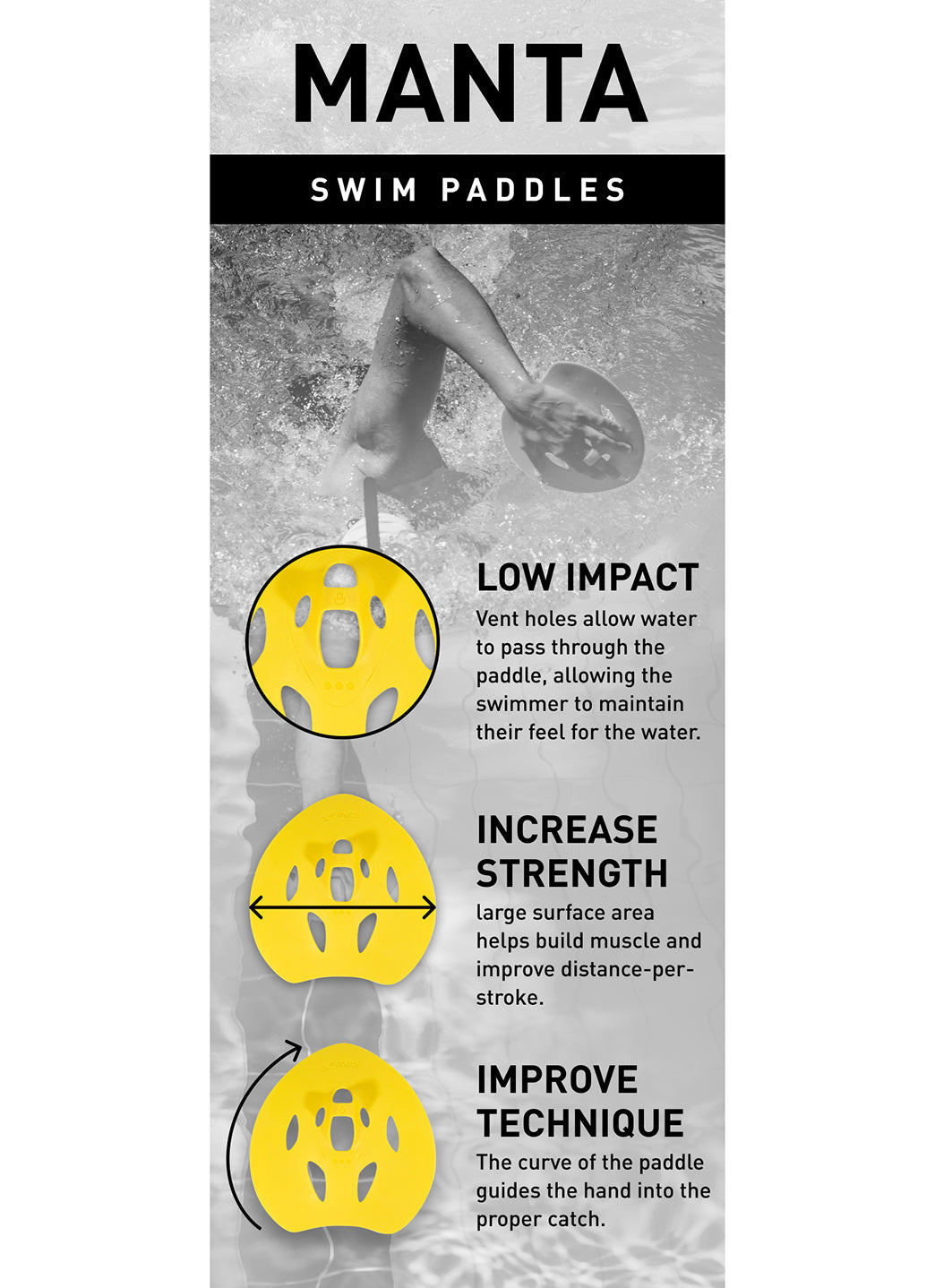 FINIS Manta Swim Paddles