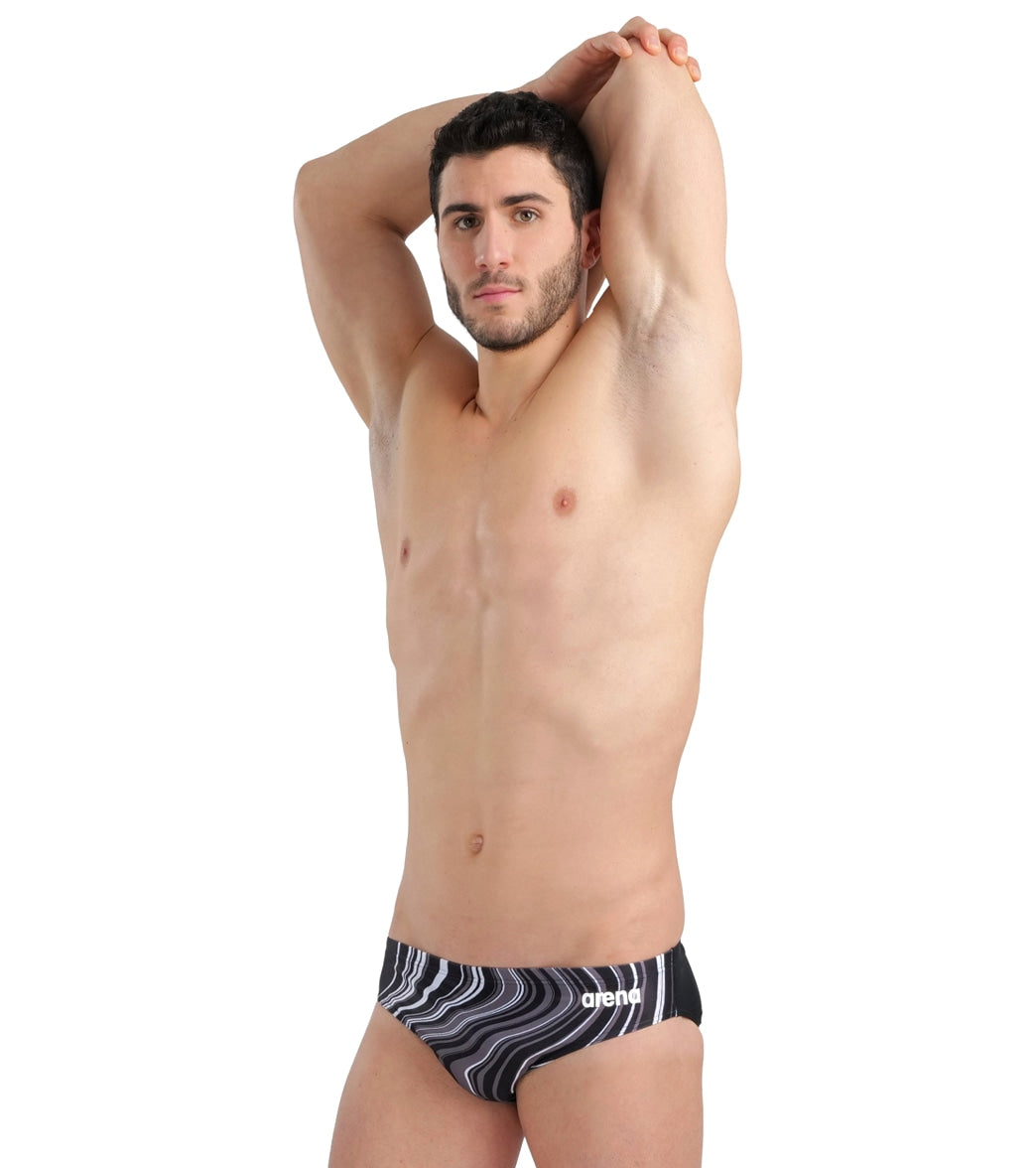 Arena Men's Marbled Brief Swimsuit