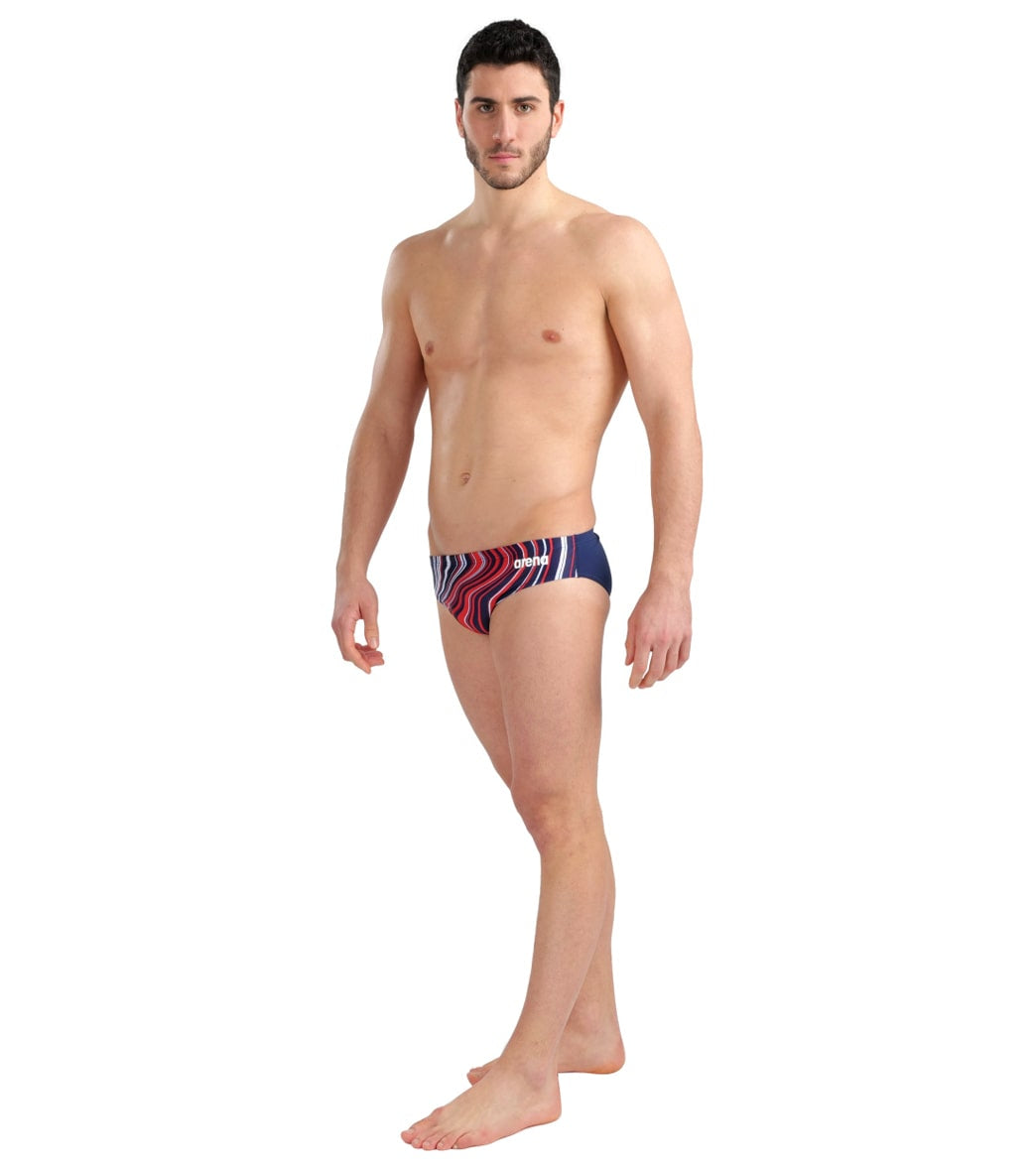 Arena Men's Marbled Brief Swimsuit