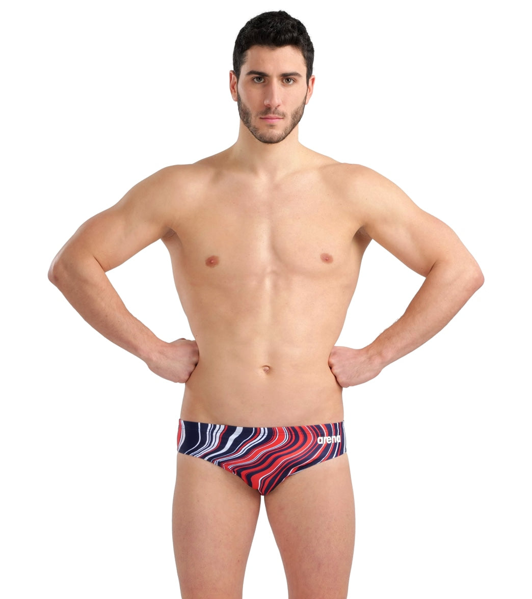Arena Men's Marbled Brief Swimsuit