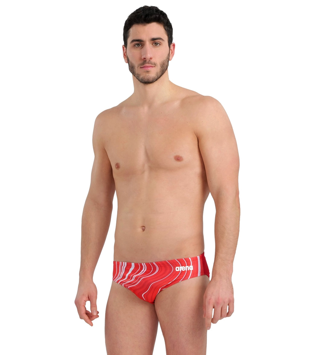 Arena Men's Marbled Brief Swimsuit