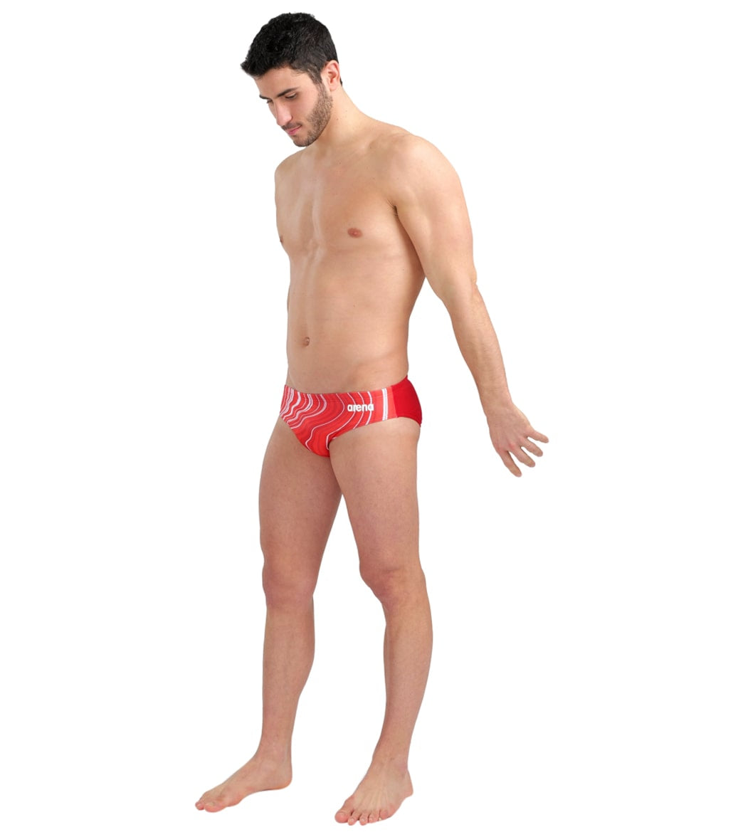 Arena Men's Marbled Brief Swimsuit