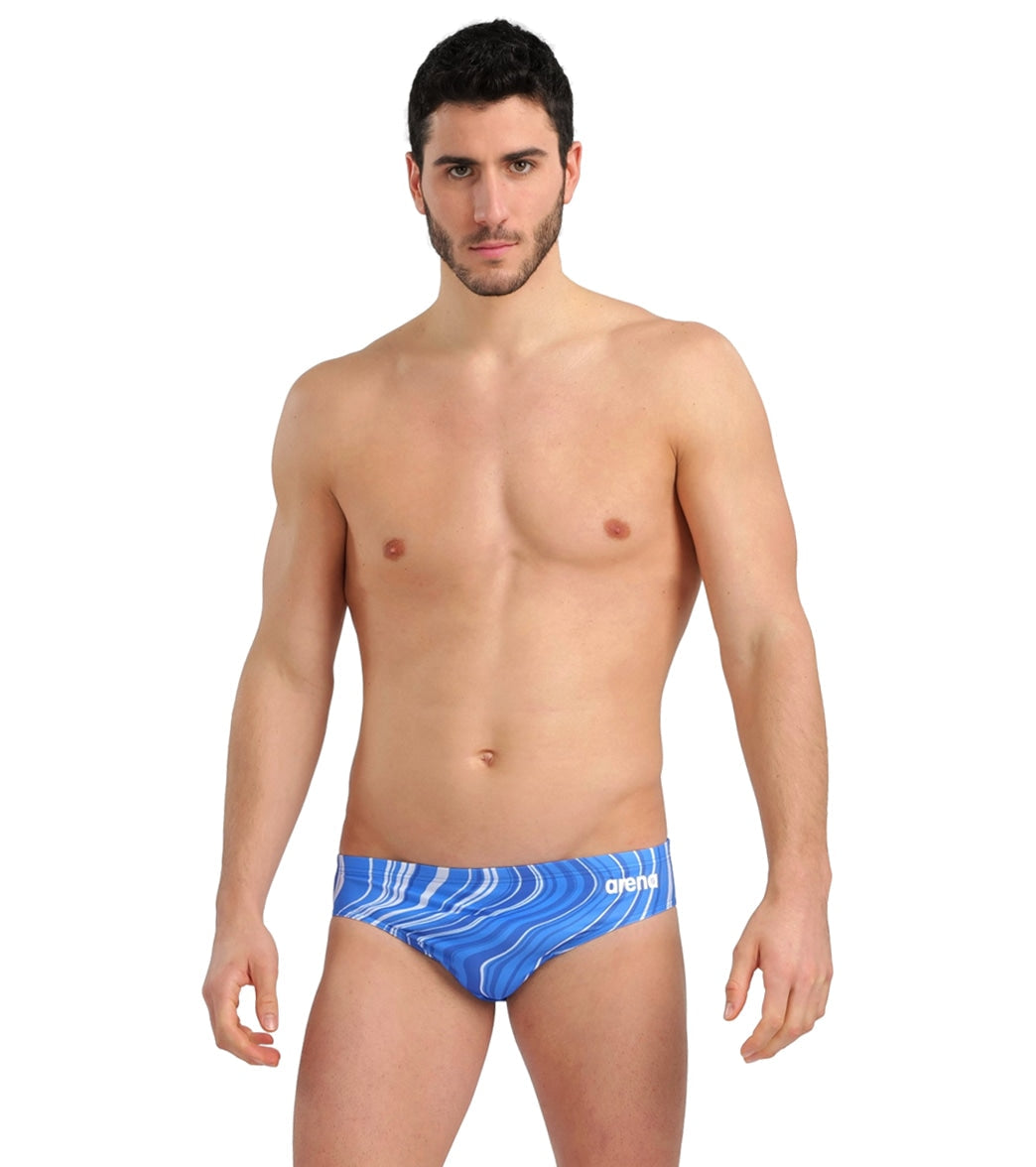 Arena Men's Marbled Brief Swimsuit