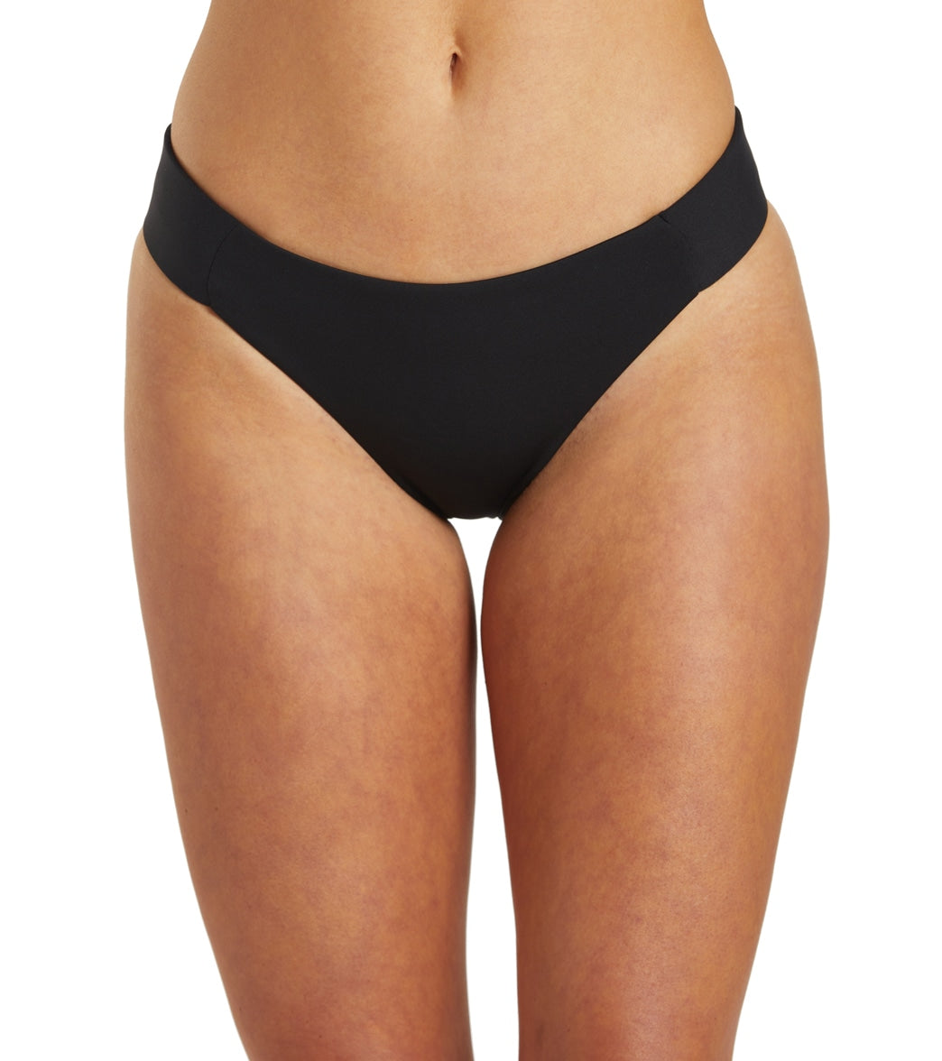 Hurley Women's Max Solid Full Tab Side Bikini Bottom