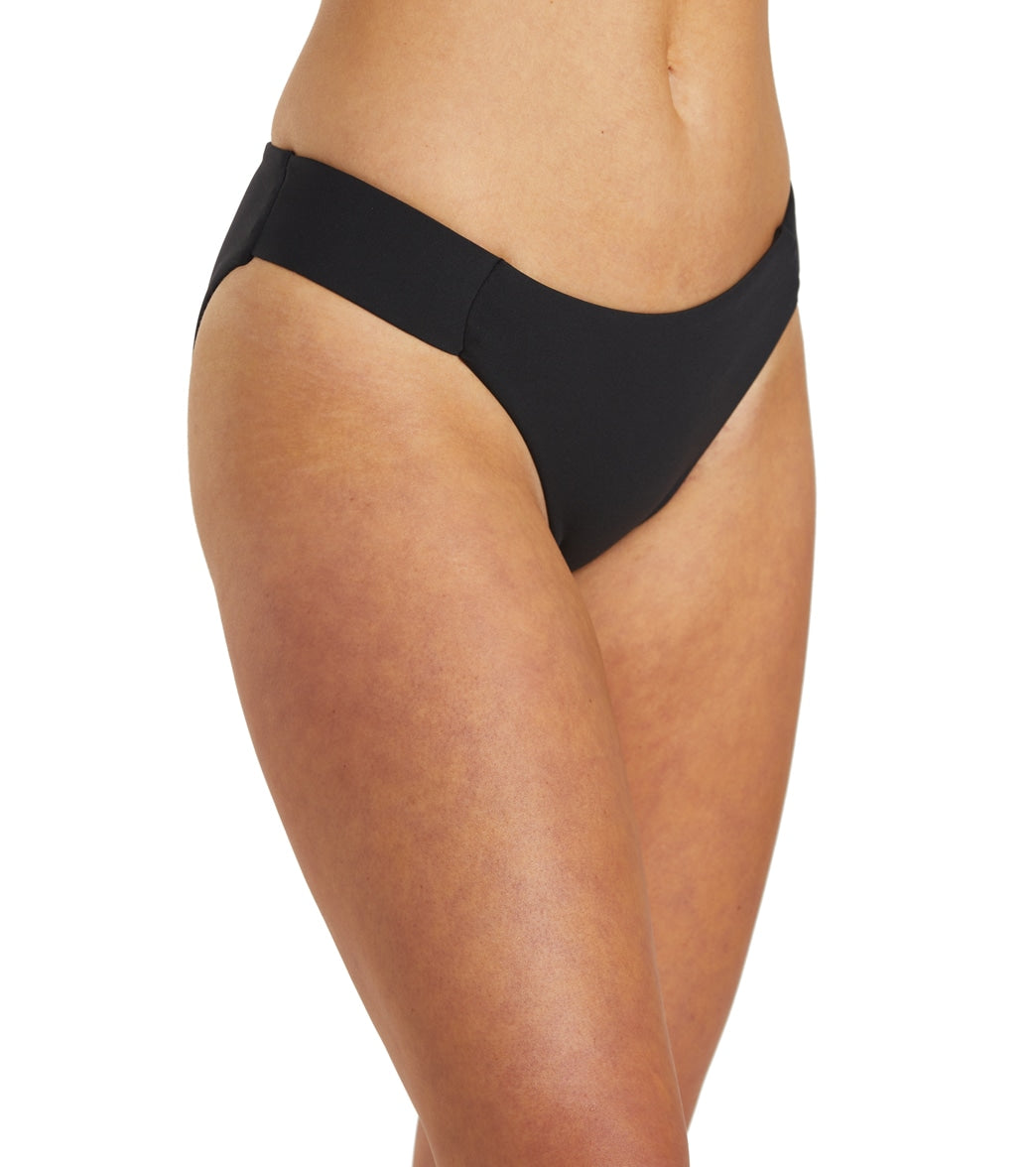 Hurley Women's Max Solid Full Tab Side Bikini Bottom