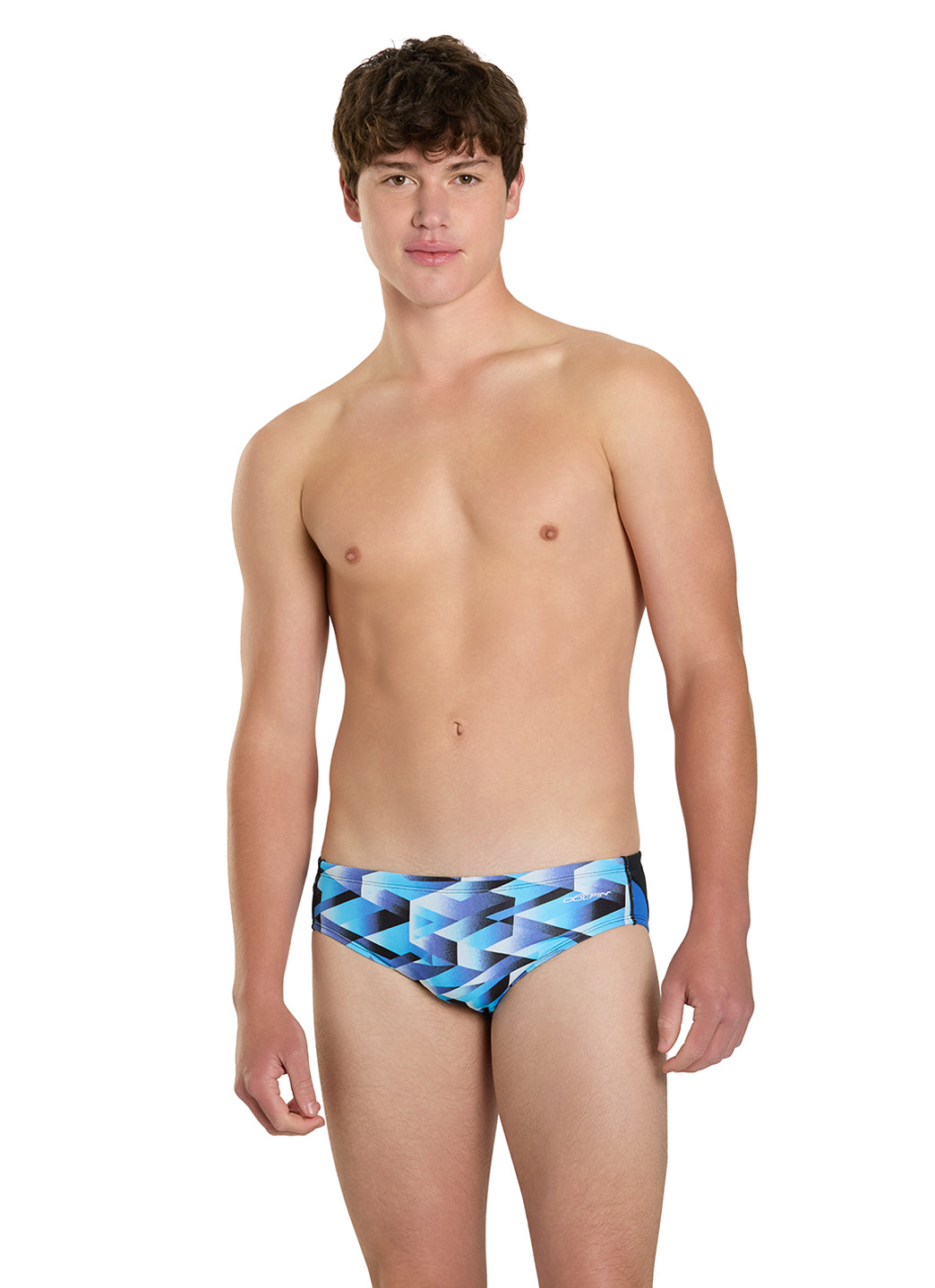 Dolfin Men's Reliance Molten Print Spliced Racer Brief Swimsuit