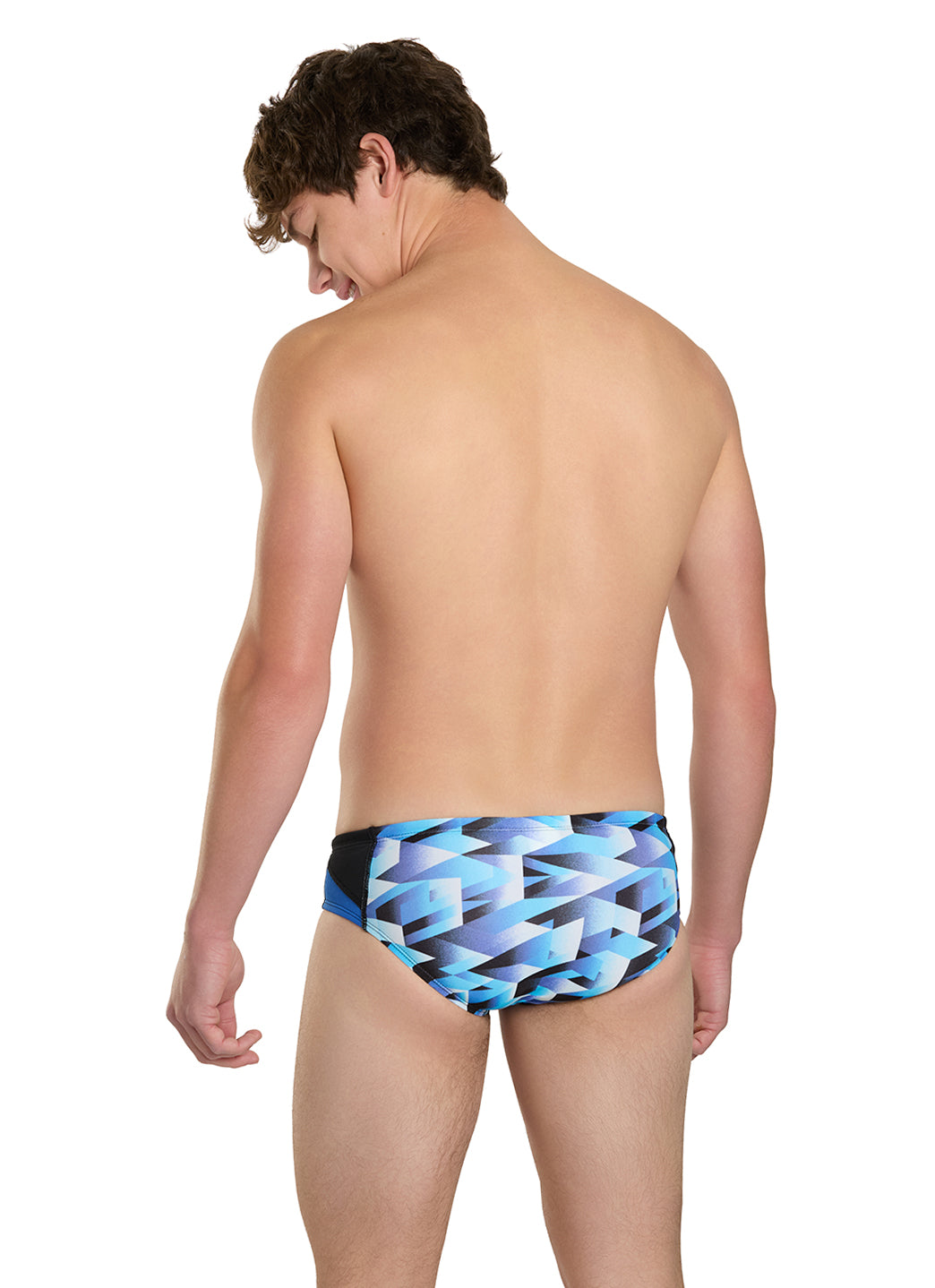 Dolfin Men's Reliance Molten Print Spliced Racer Brief Swimsuit