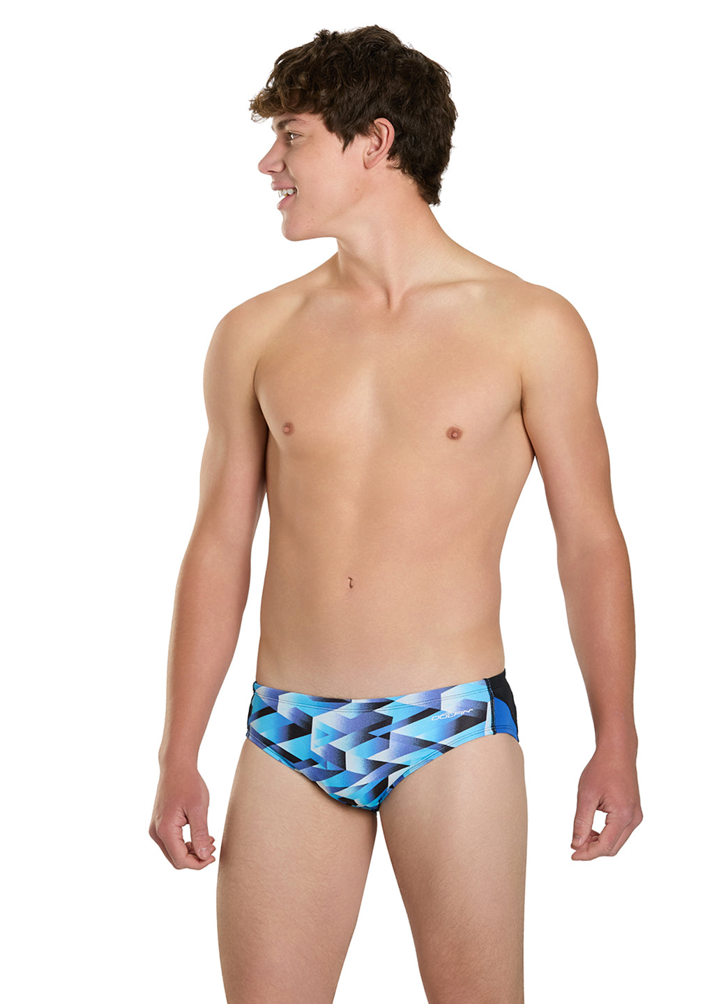 Dolfin Men's Reliance Molten Print Spliced Racer Brief Swimsuit