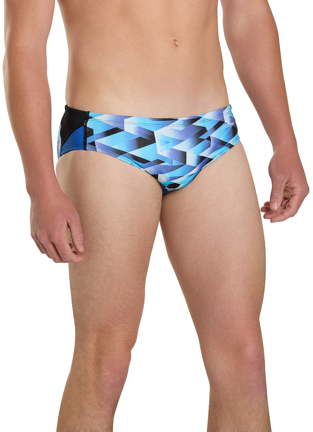Dolfin Men's Reliance Molten Print Spliced Racer Brief Swimsuit