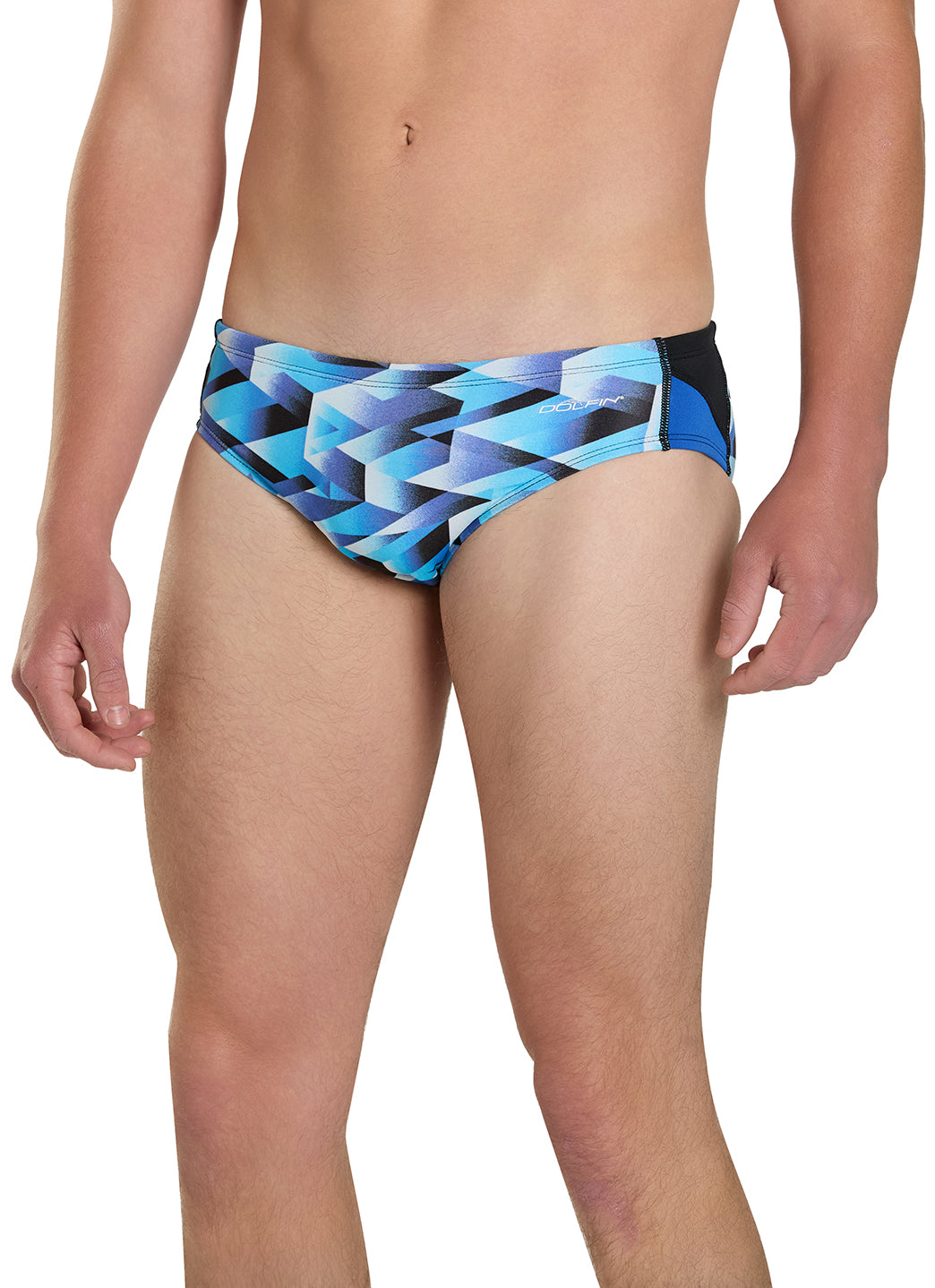 Dolfin Men's Reliance Molten Print Spliced Racer Brief Swimsuit