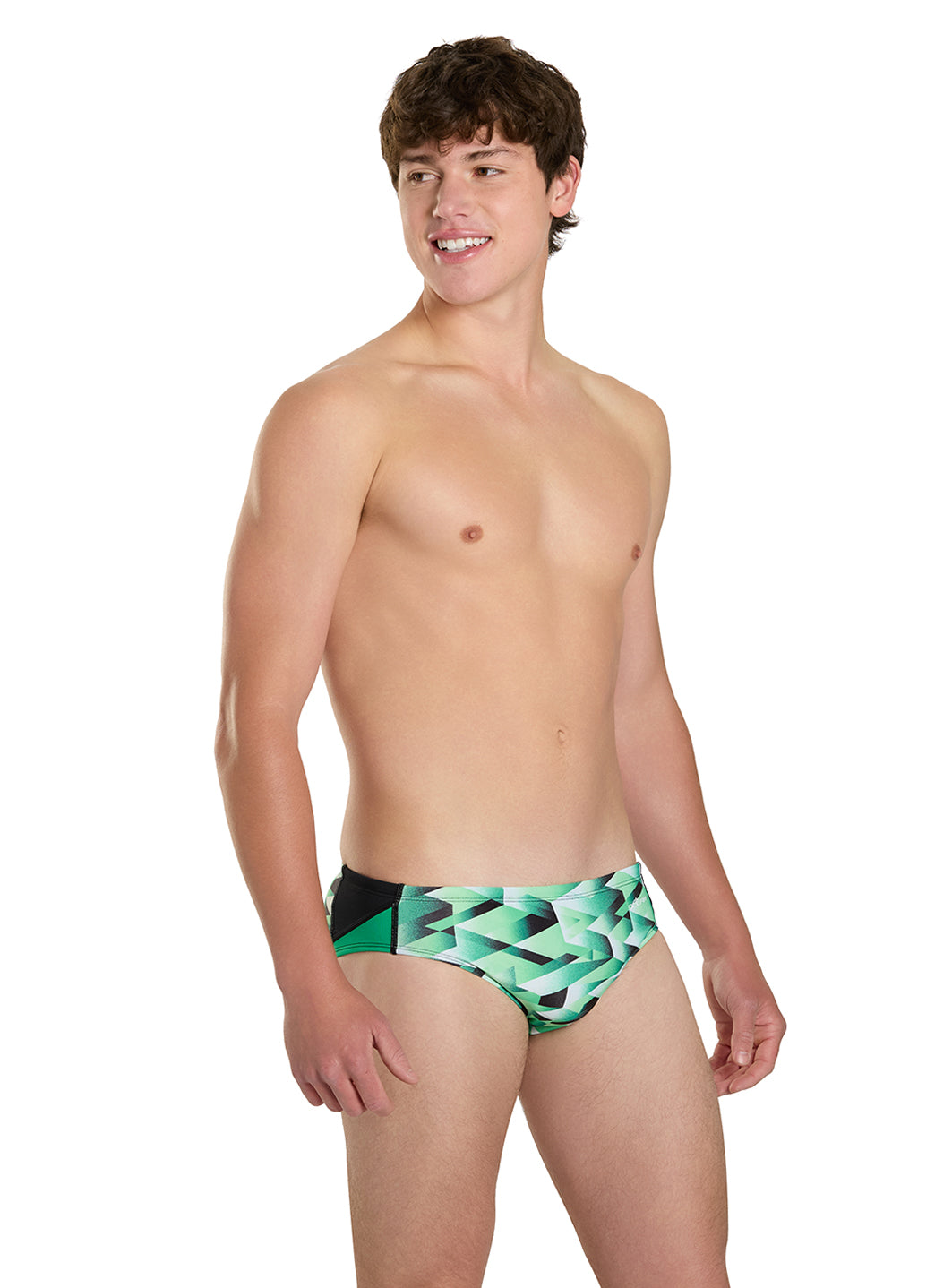 Dolfin Men's Reliance Molten Print Spliced Racer Brief Swimsuit