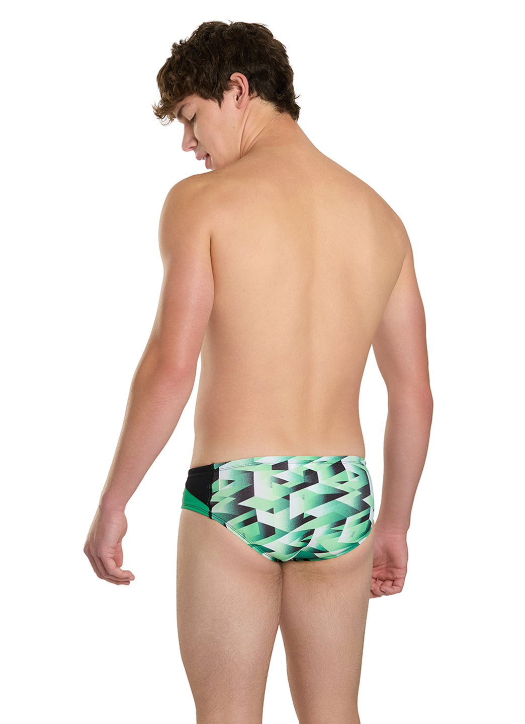 Dolfin Men's Reliance Molten Print Spliced Racer Brief Swimsuit