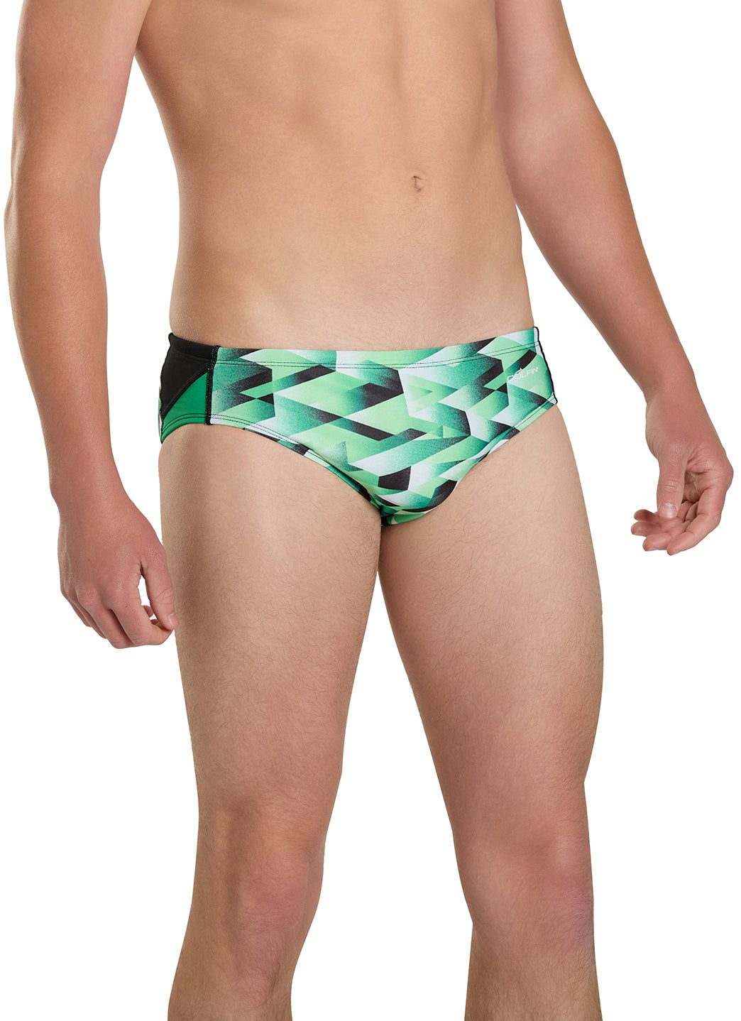 Dolfin Men's Reliance Molten Print Spliced Racer Brief Swimsuit