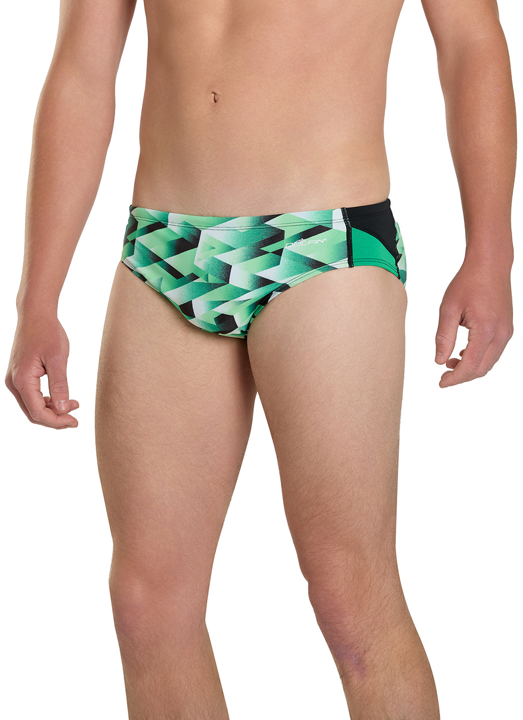 Dolfin Men's Reliance Molten Print Spliced Racer Brief Swimsuit