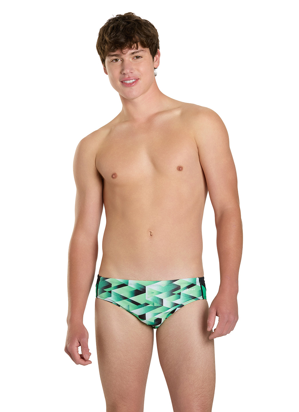 Dolfin Men's Reliance Molten Print Spliced Racer Brief Swimsuit