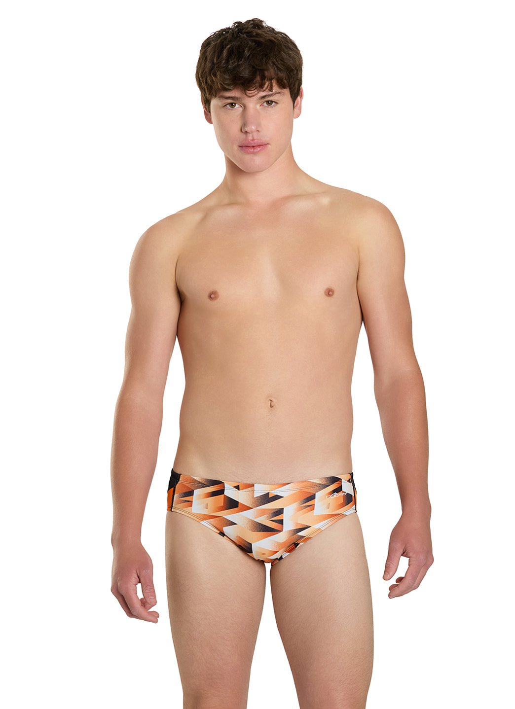 Dolfin Men's Reliance Molten Print Spliced Racer Brief Swimsuit