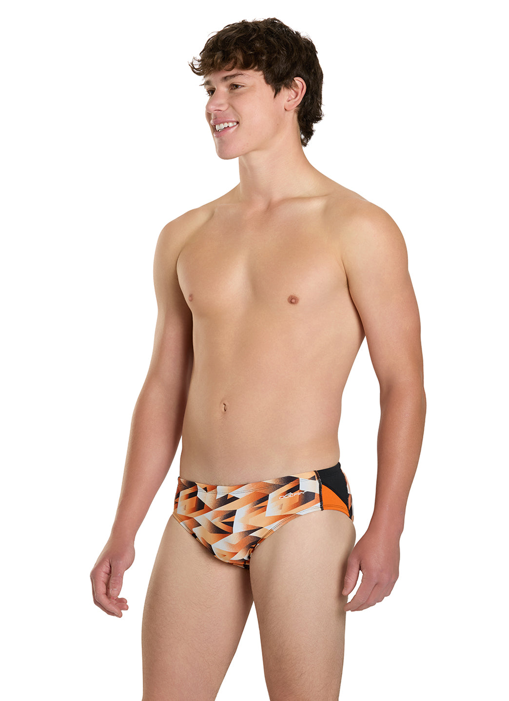 Dolfin Men's Reliance Molten Print Spliced Racer Brief Swimsuit