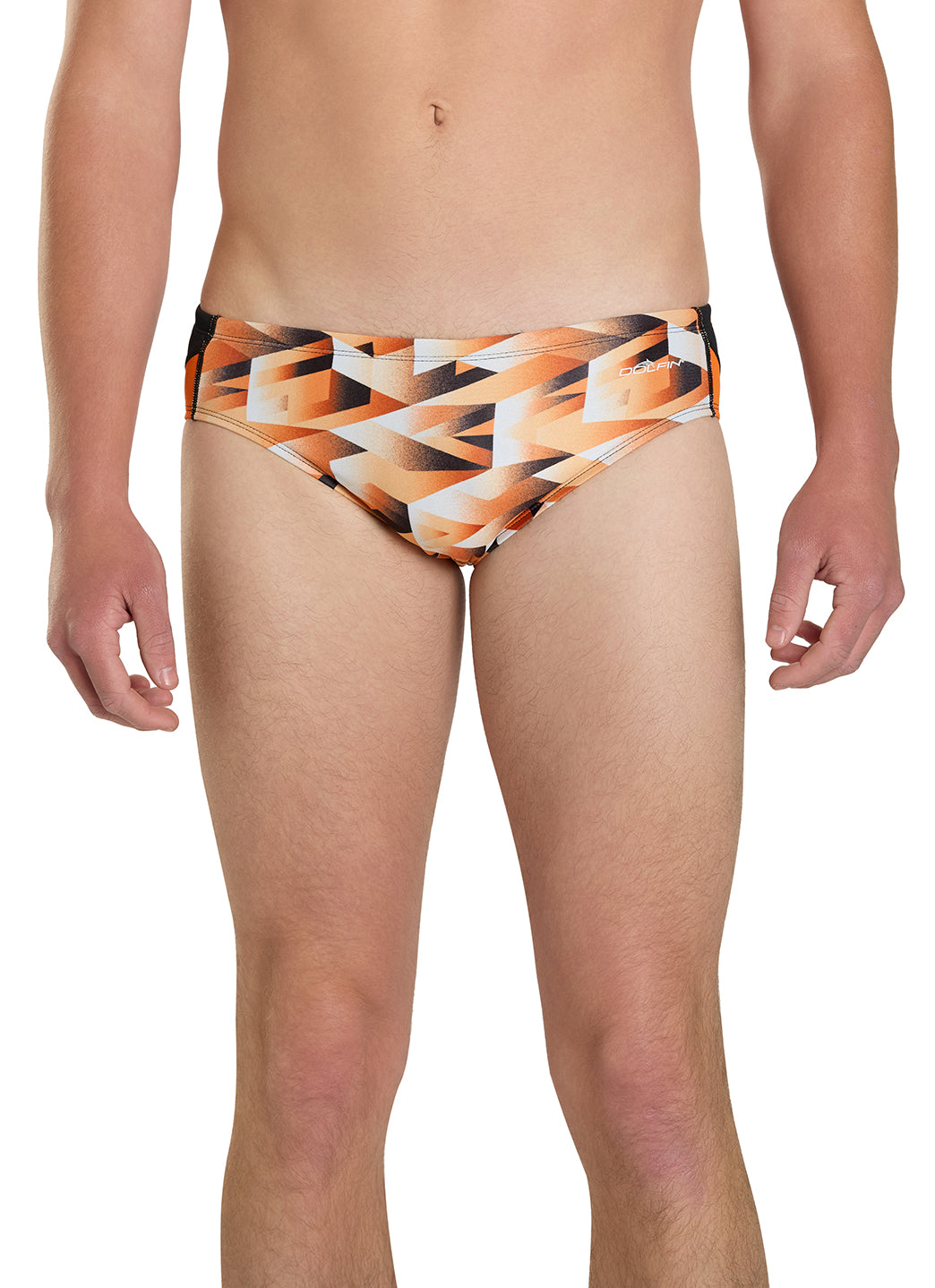 Dolfin Men's Reliance Molten Print Spliced Racer Brief Swimsuit