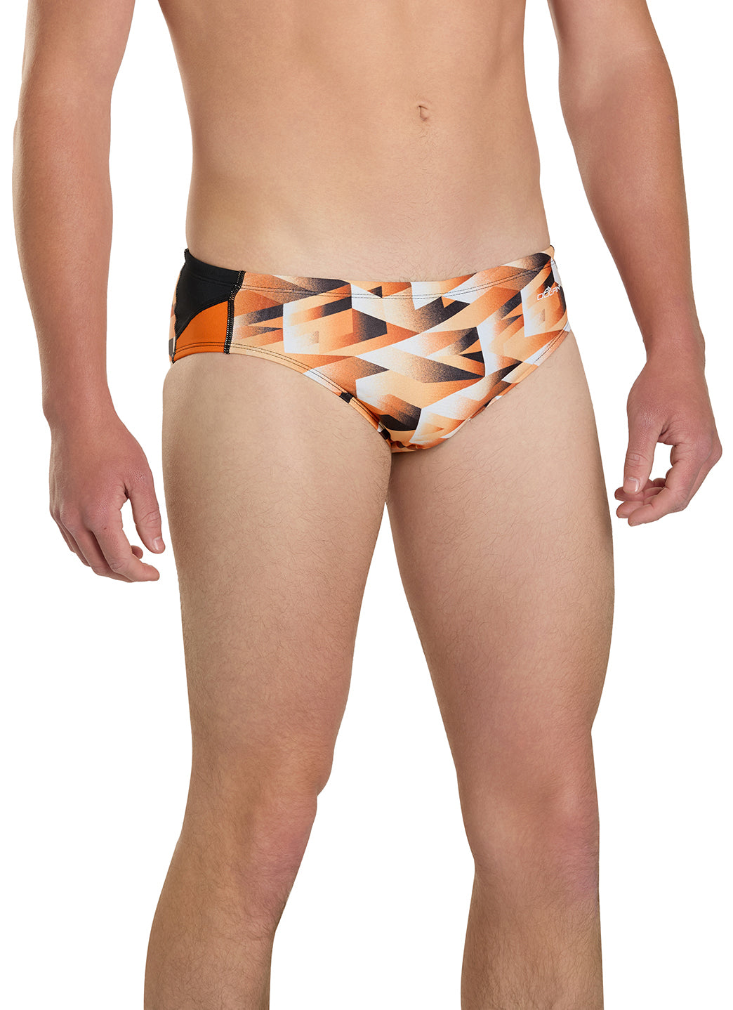 Dolfin Men's Reliance Molten Print Spliced Racer Brief Swimsuit
