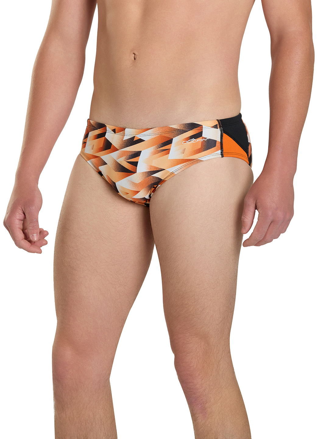 Dolfin Men's Reliance Molten Print Spliced Racer Brief Swimsuit