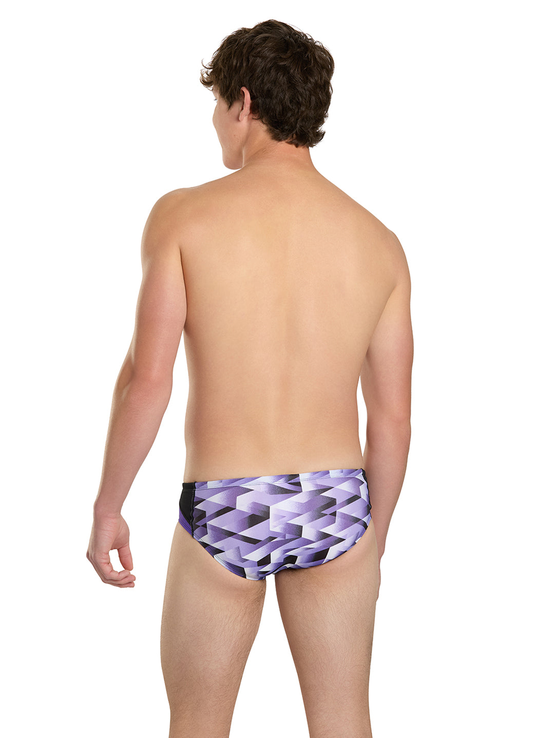 Dolfin Men's Reliance Molten Print Spliced Racer Brief Swimsuit