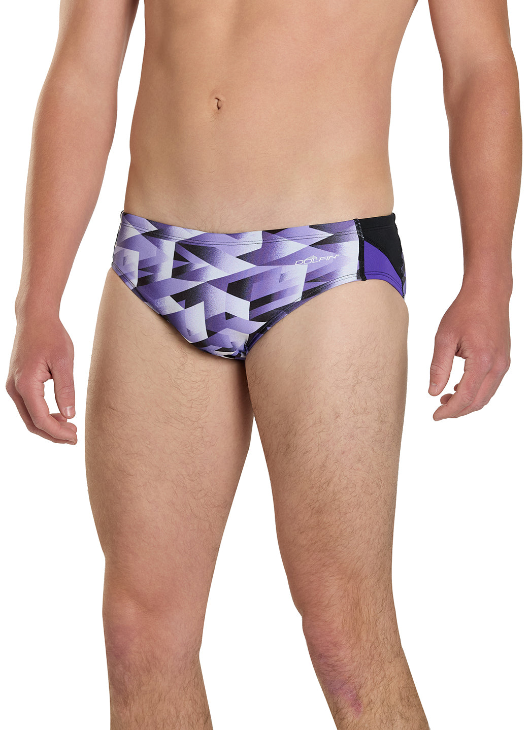 Dolfin Men's Reliance Molten Print Spliced Racer Brief Swimsuit