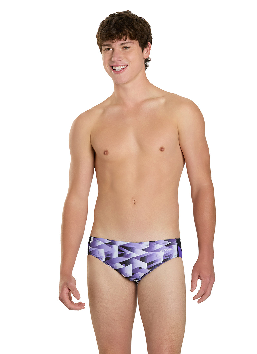 Dolfin Men's Reliance Molten Print Spliced Racer Brief Swimsuit