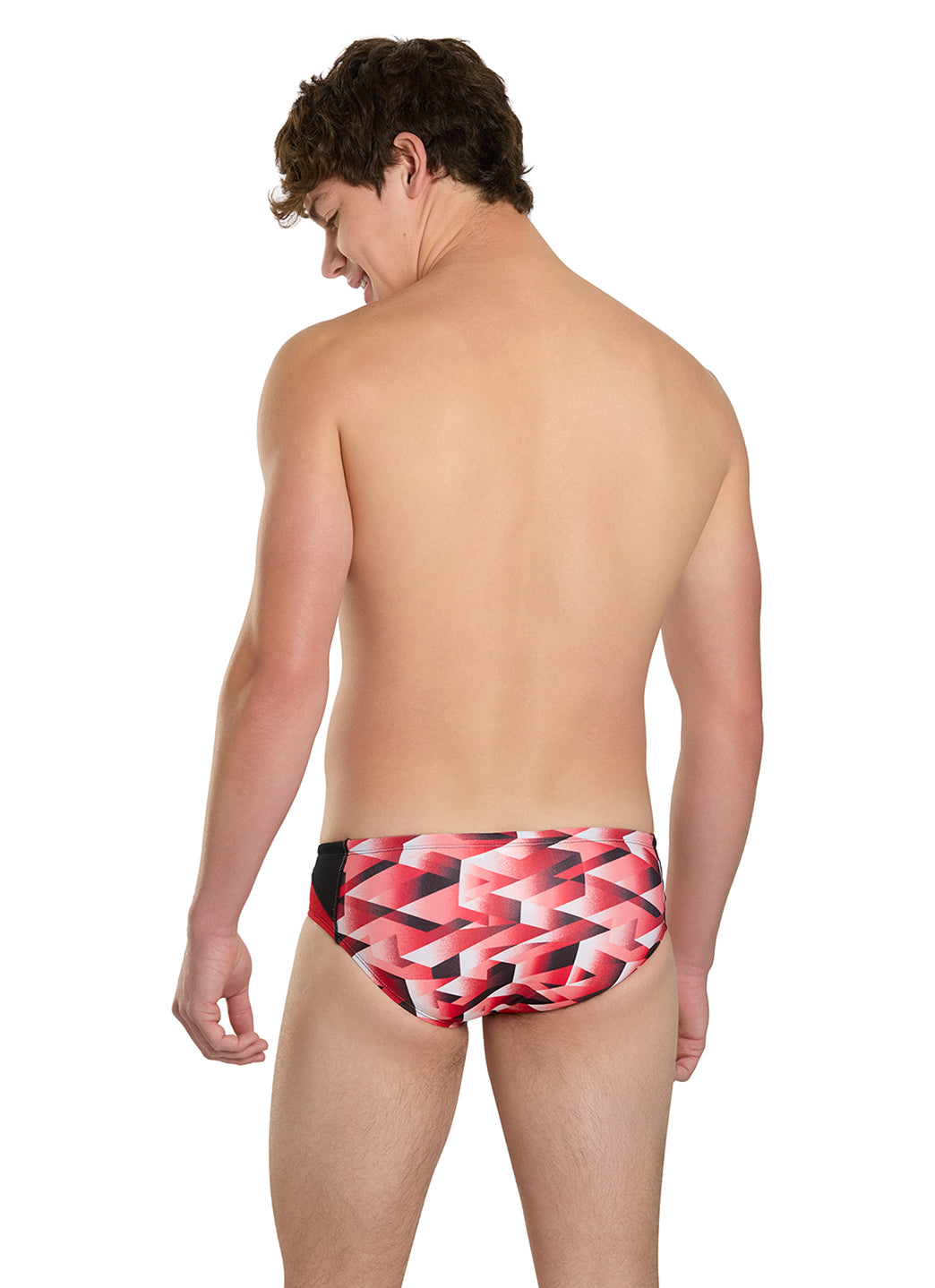 Dolfin Men's Reliance Molten Print Spliced Racer Brief Swimsuit