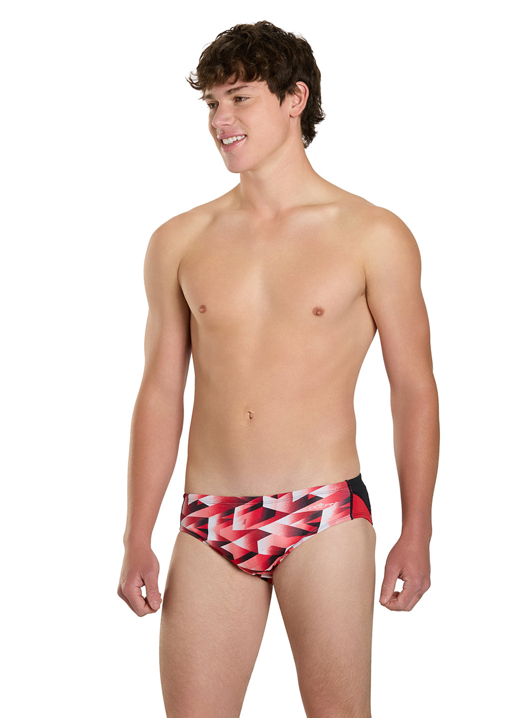 Dolfin Men's Reliance Molten Print Spliced Racer Brief Swimsuit