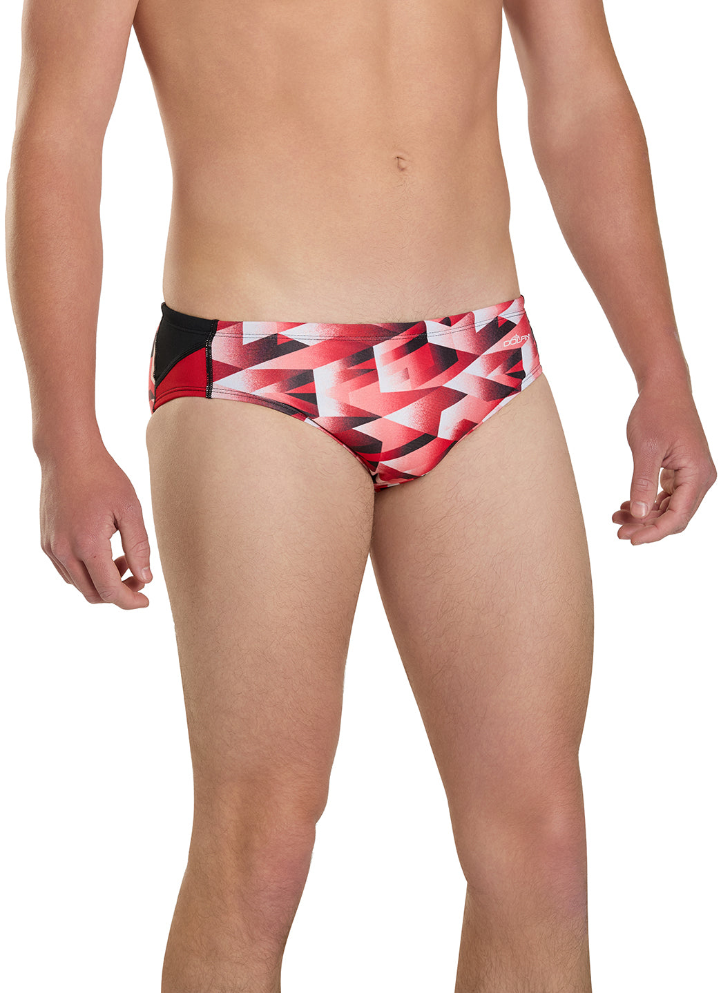 Dolfin Men's Reliance Molten Print Spliced Racer Brief Swimsuit