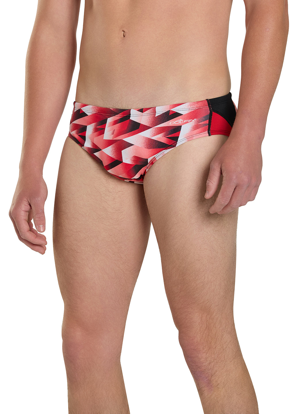Dolfin Men's Reliance Molten Print Spliced Racer Brief Swimsuit