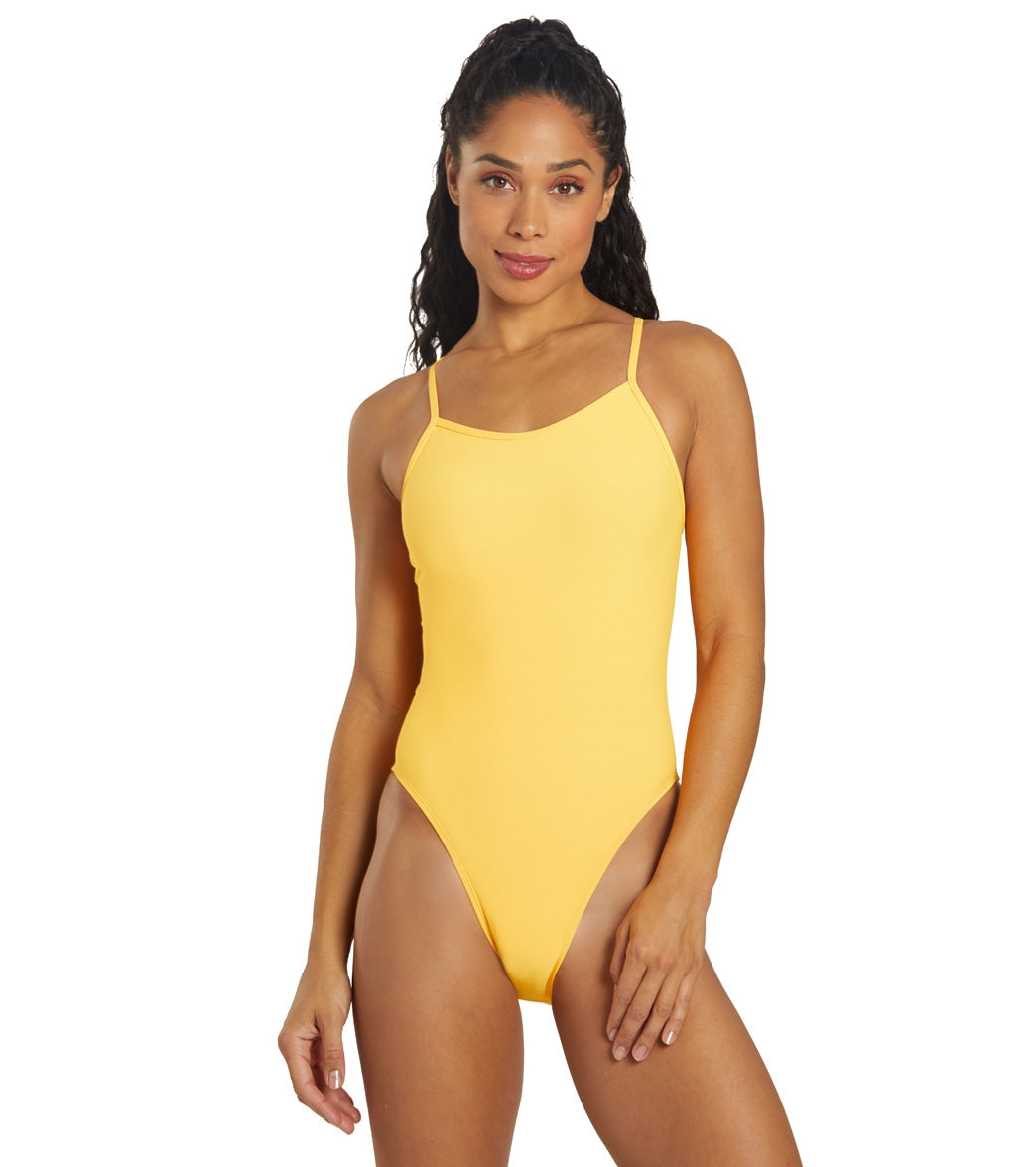 JOLYN Women's Chevy Solid One Piece Swimsuit
