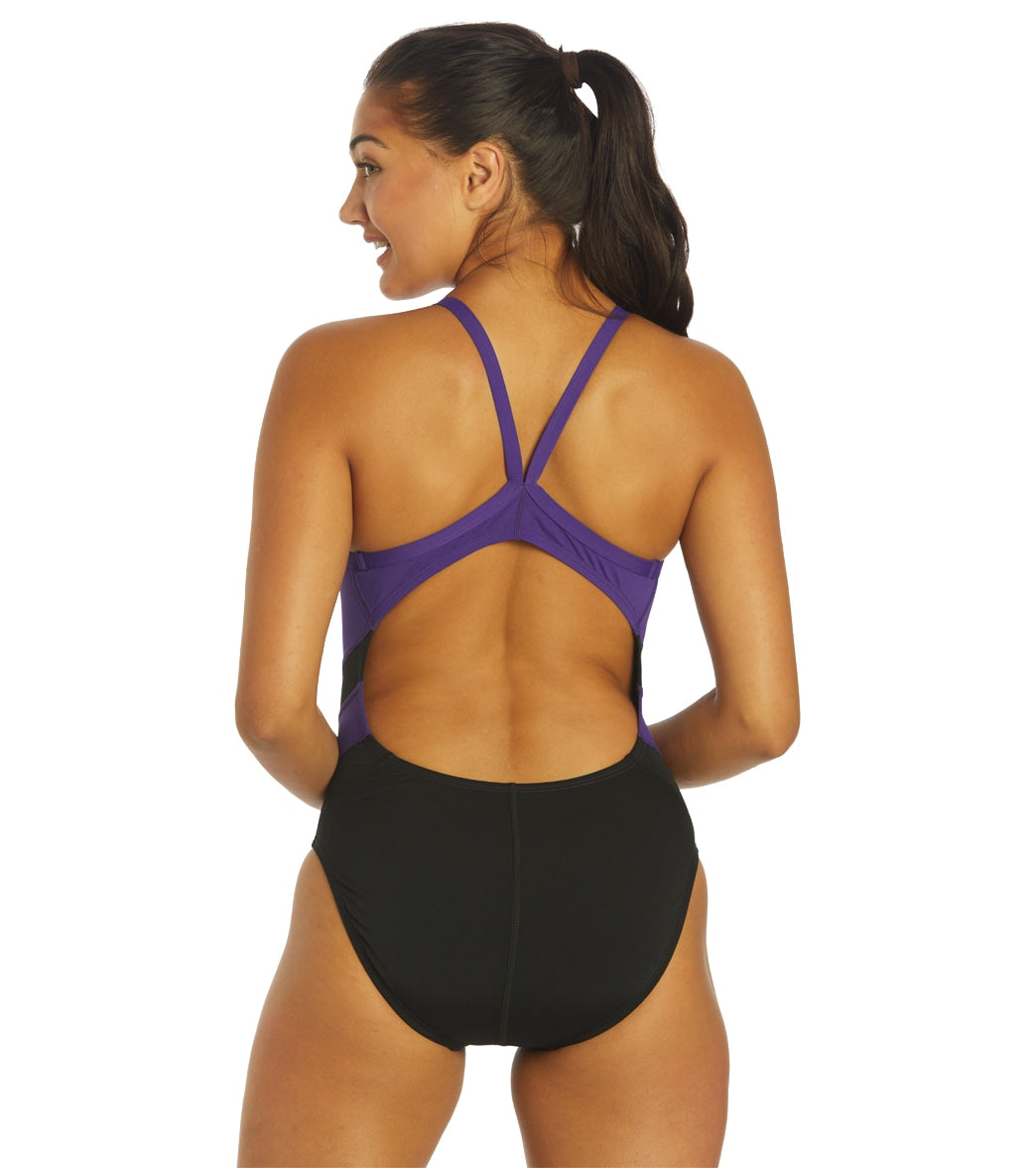 Nike Women's HydraStrong Colorblock Racerback One Piece Swimsuit