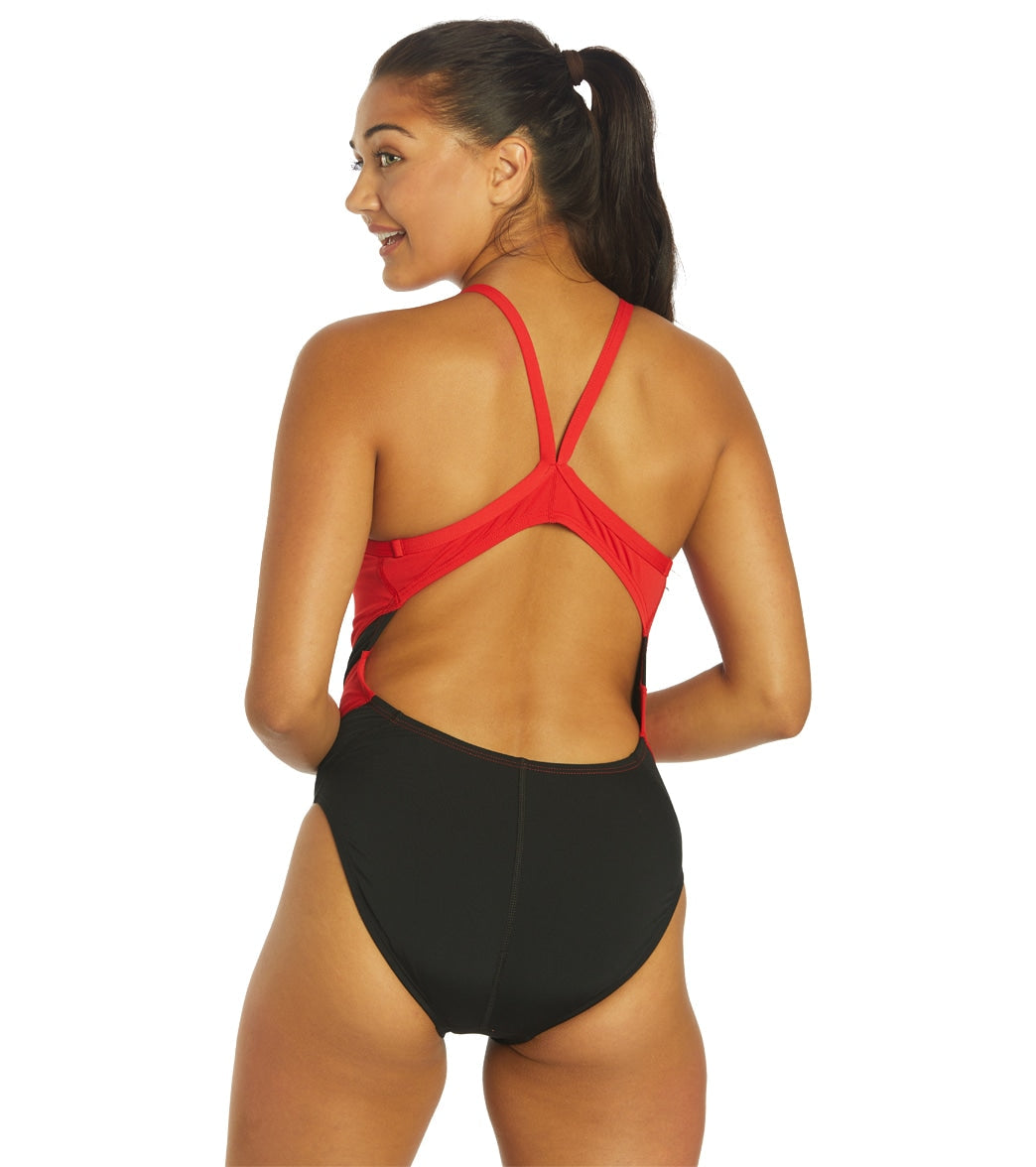 Nike Women's HydraStrong Colorblock Racerback One Piece Swimsuit