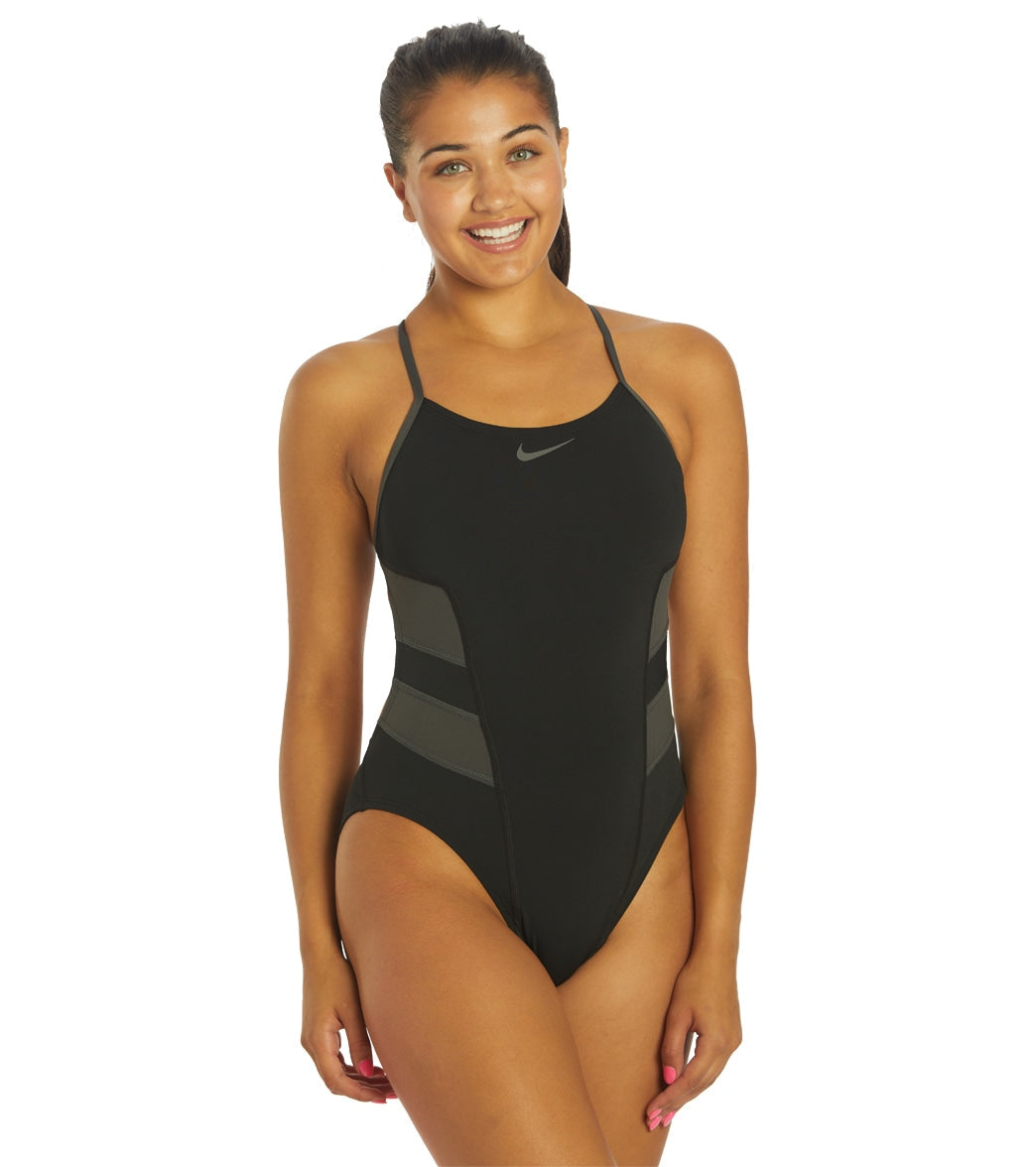 Nike Women's HydraStrong Colorblock Cutout One Piece Swimsuit
