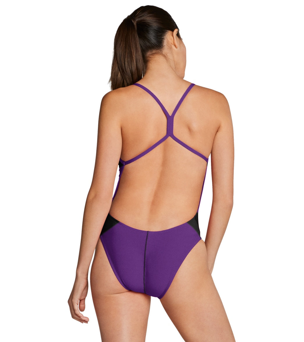 Speedo Women's Edge Splice One Back One Piece Swimsuit