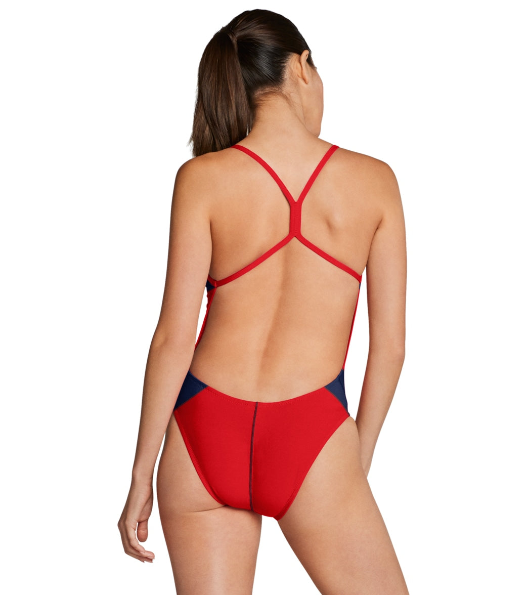 Speedo Women's Edge Splice One Back One Piece Swimsuit